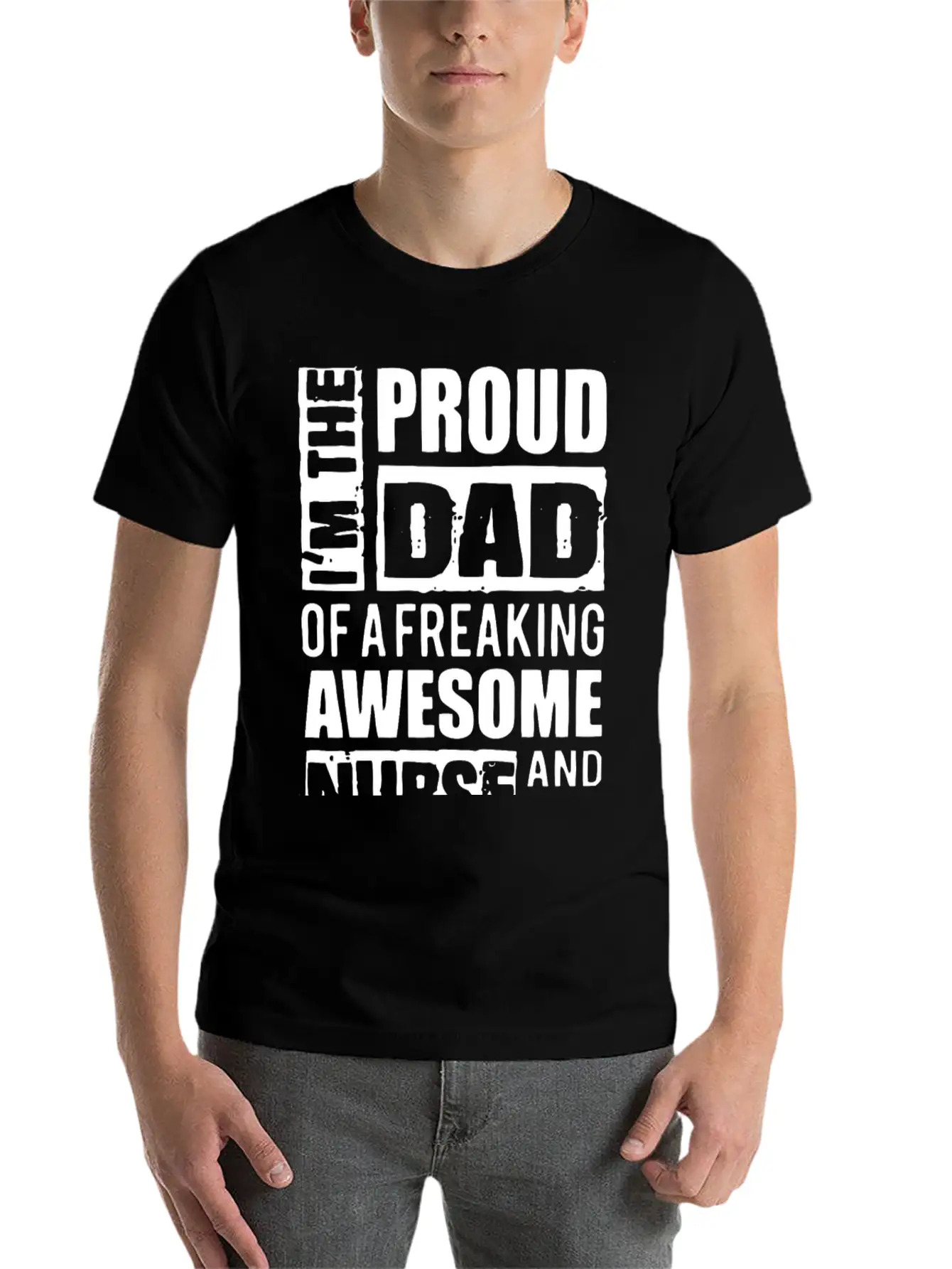 Proud Dad Nurse Basic Graphic T-Shirt – Daily Comfort In Soft Cotton