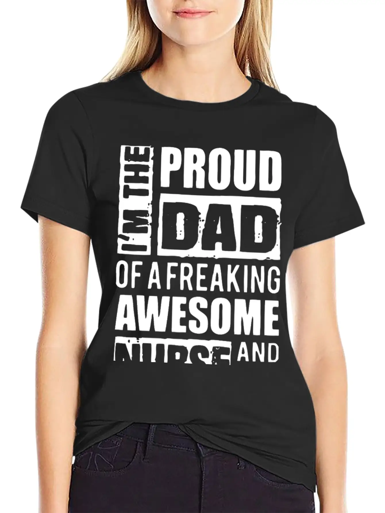 Proud Dad Nurse Basic Graphic T-Shirt – Daily Comfort In Soft Cotton