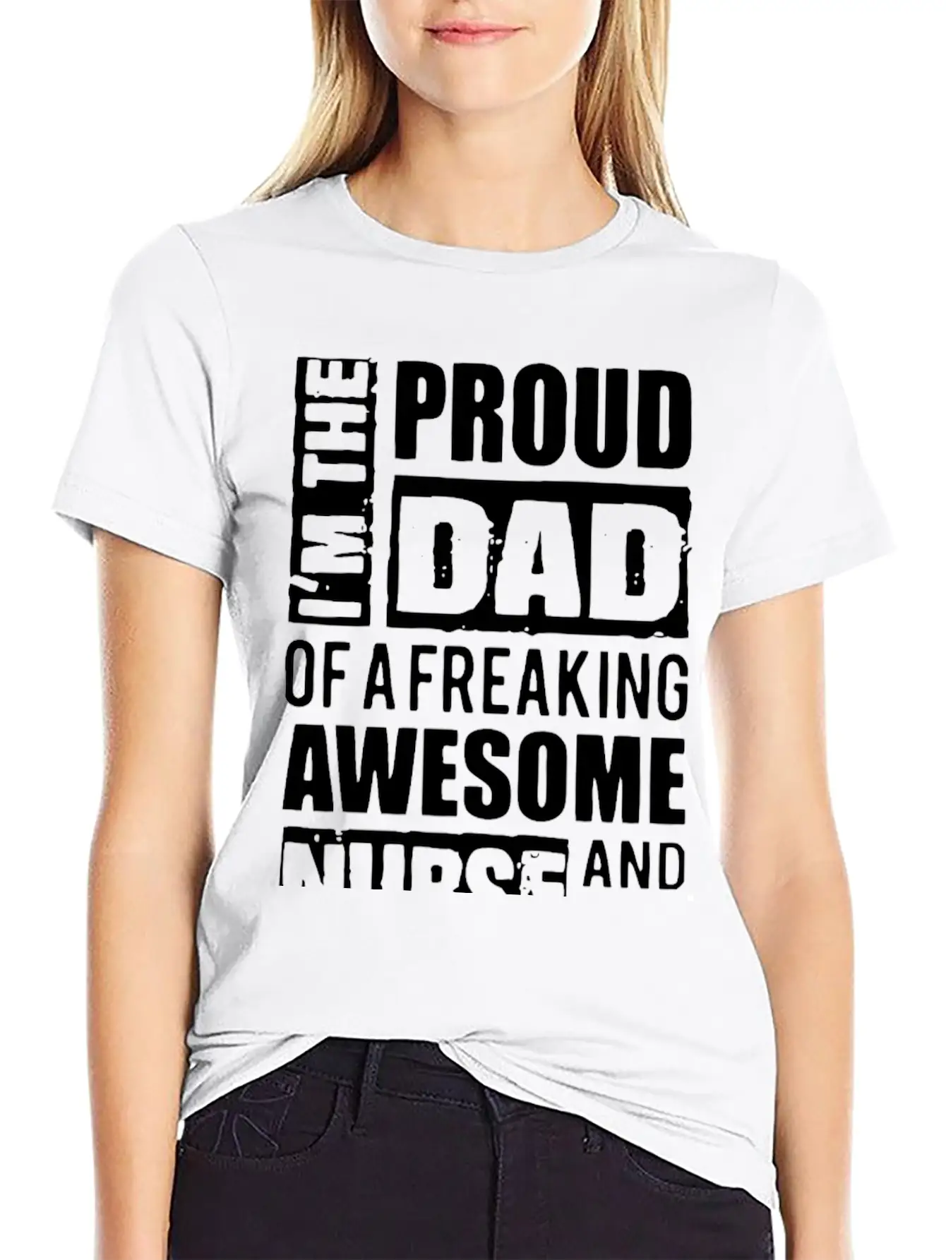 Proud Dad Nurse Basic Graphic T-Shirt – Daily Comfort In Soft Cotton