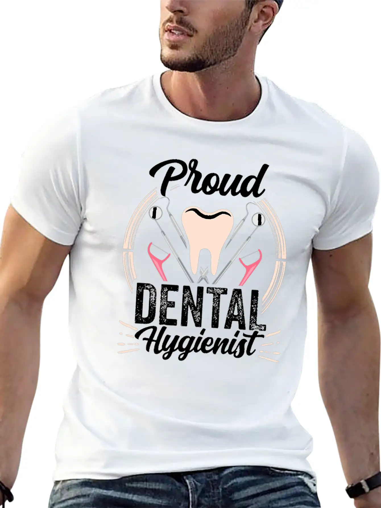 Proud Dental Hygienist Dentist Hygiene Clinic Classic Fit Graphic Tee For Daily Comfort – Unisex Cotton Shirt