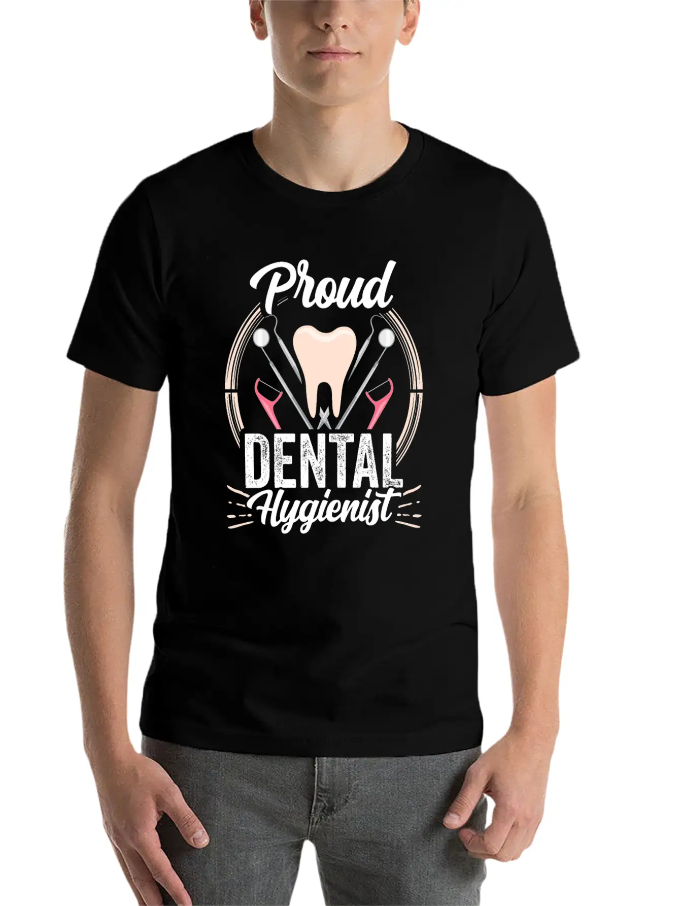 Proud Dental Hygienist Dentist Hygiene Clinic Classic Fit Graphic Tee For Daily Comfort – Unisex Cotton Shirt