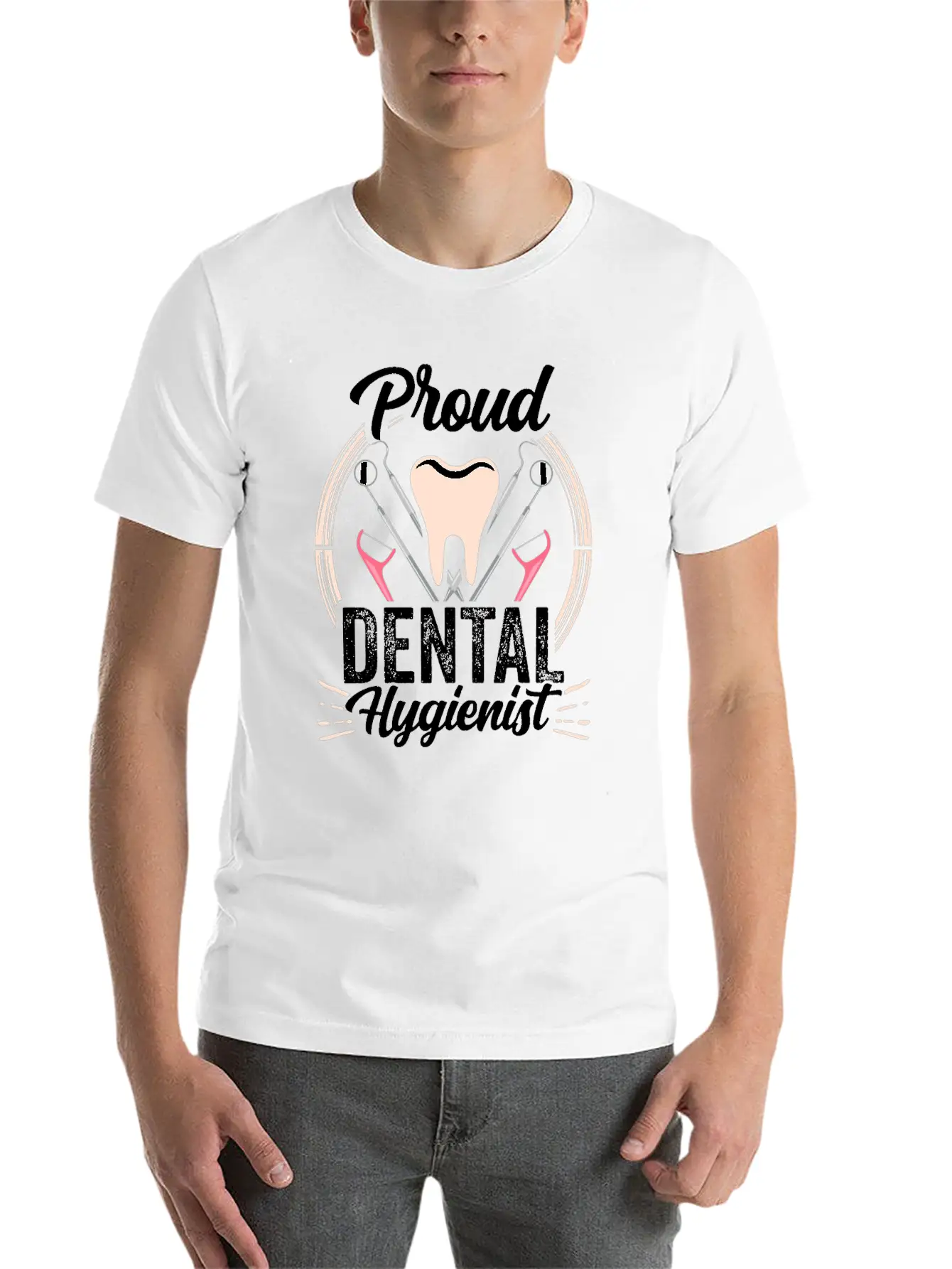 Proud Dental Hygienist Dentist Hygiene Clinic Classic Fit Graphic Tee For Daily Comfort – Unisex Cotton Shirt