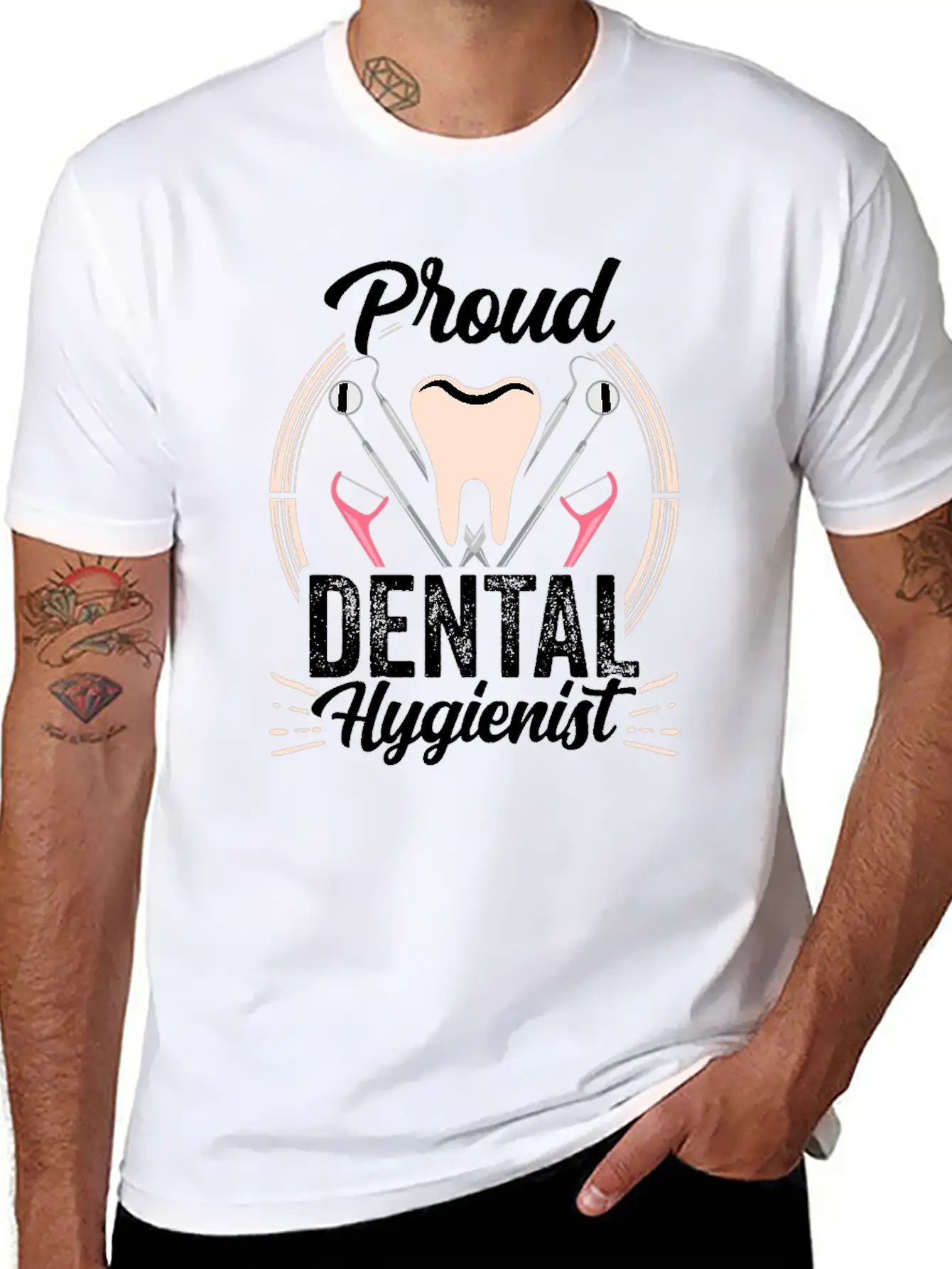 Proud Dental Hygienist Dentist Hygiene Clinic Classic Fit Graphic Tee For Daily Comfort – Unisex Cotton Shirt