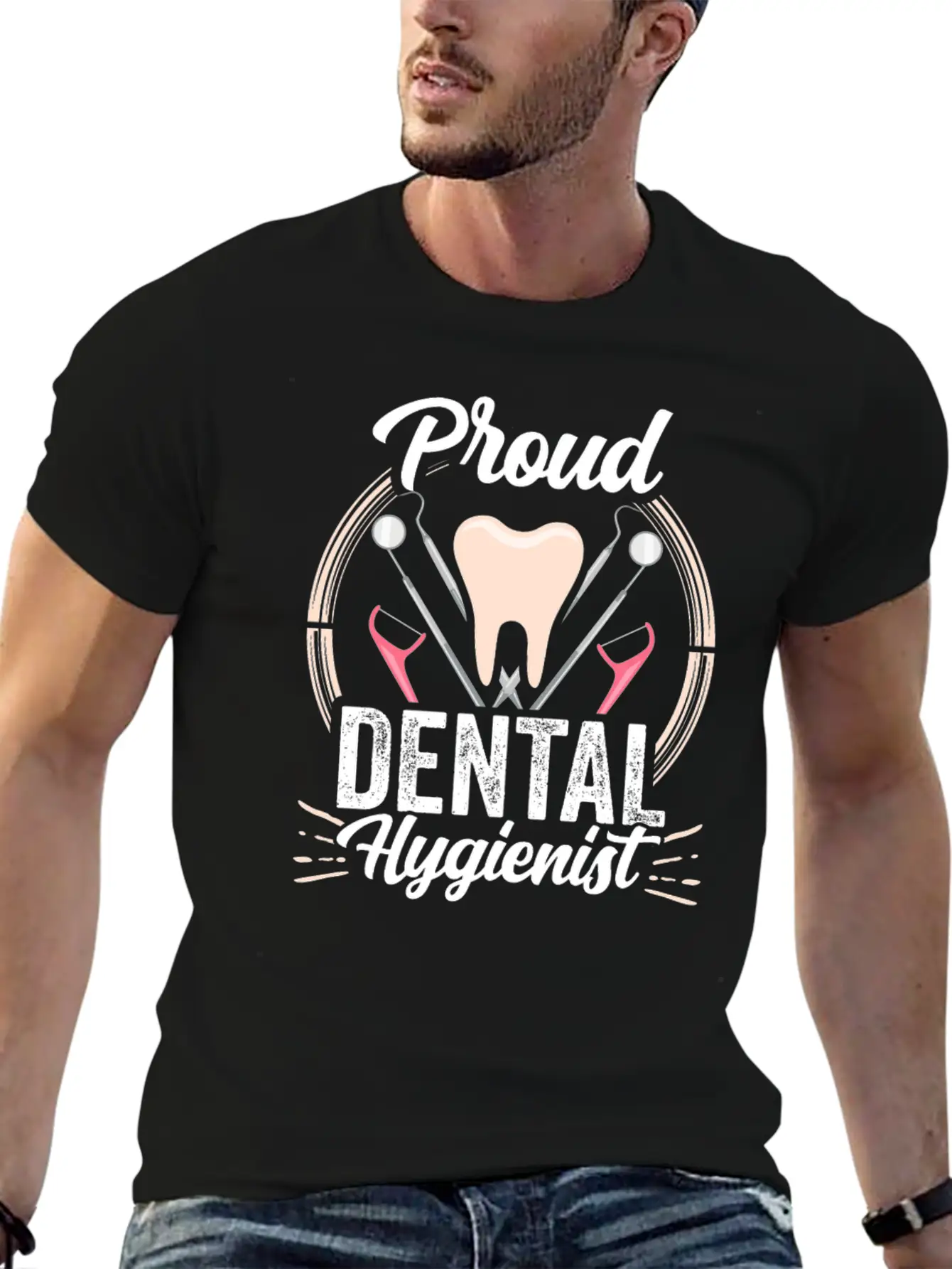 Proud Dental Hygienist Dentist Hygiene Clinic Classic Fit Graphic Tee For Daily Comfort – Unisex Cotton Shirt