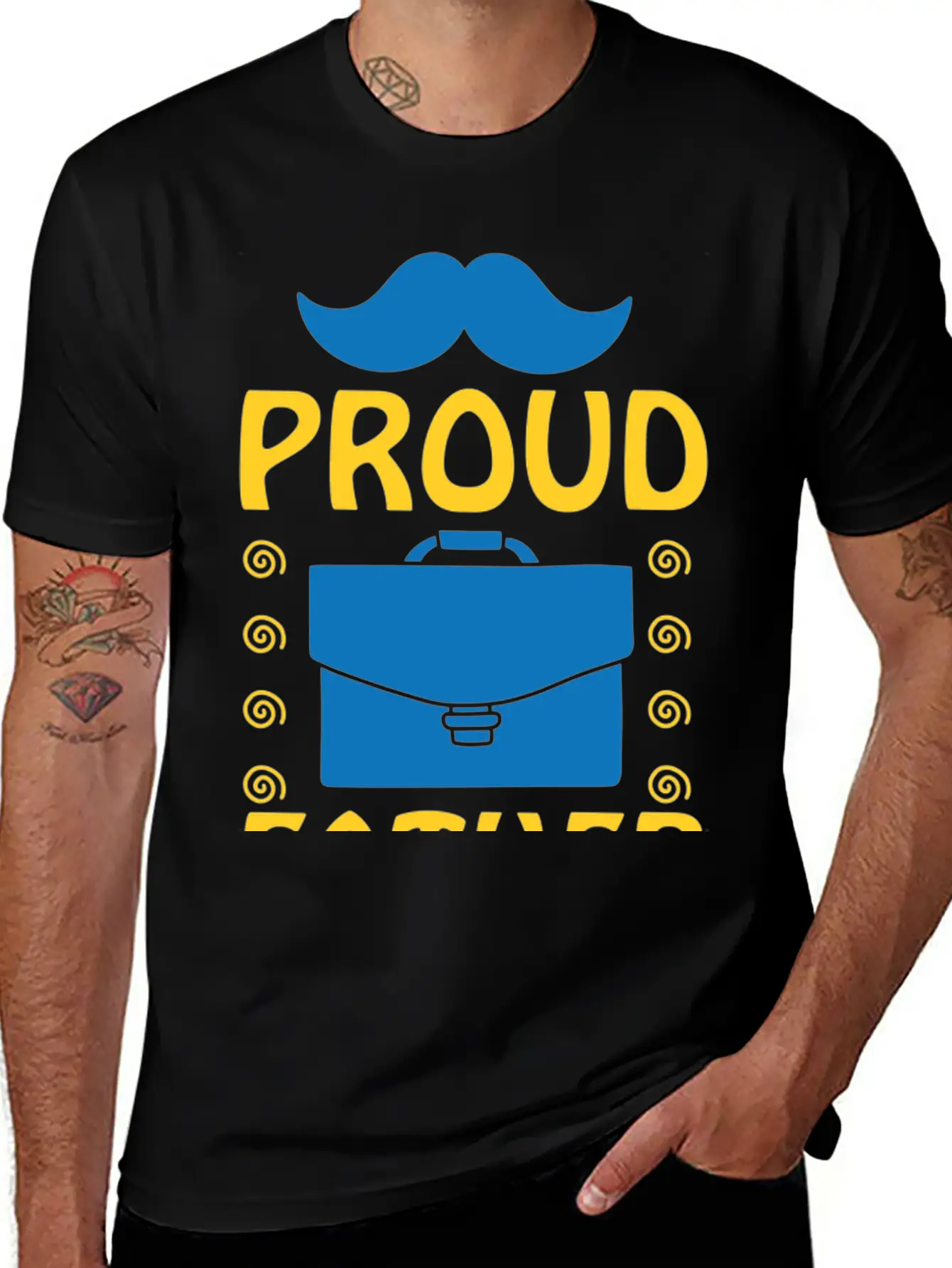 Proud Father 01 Lightweight Cotton T-Shirt – Daily Comfort Graphic Shirt