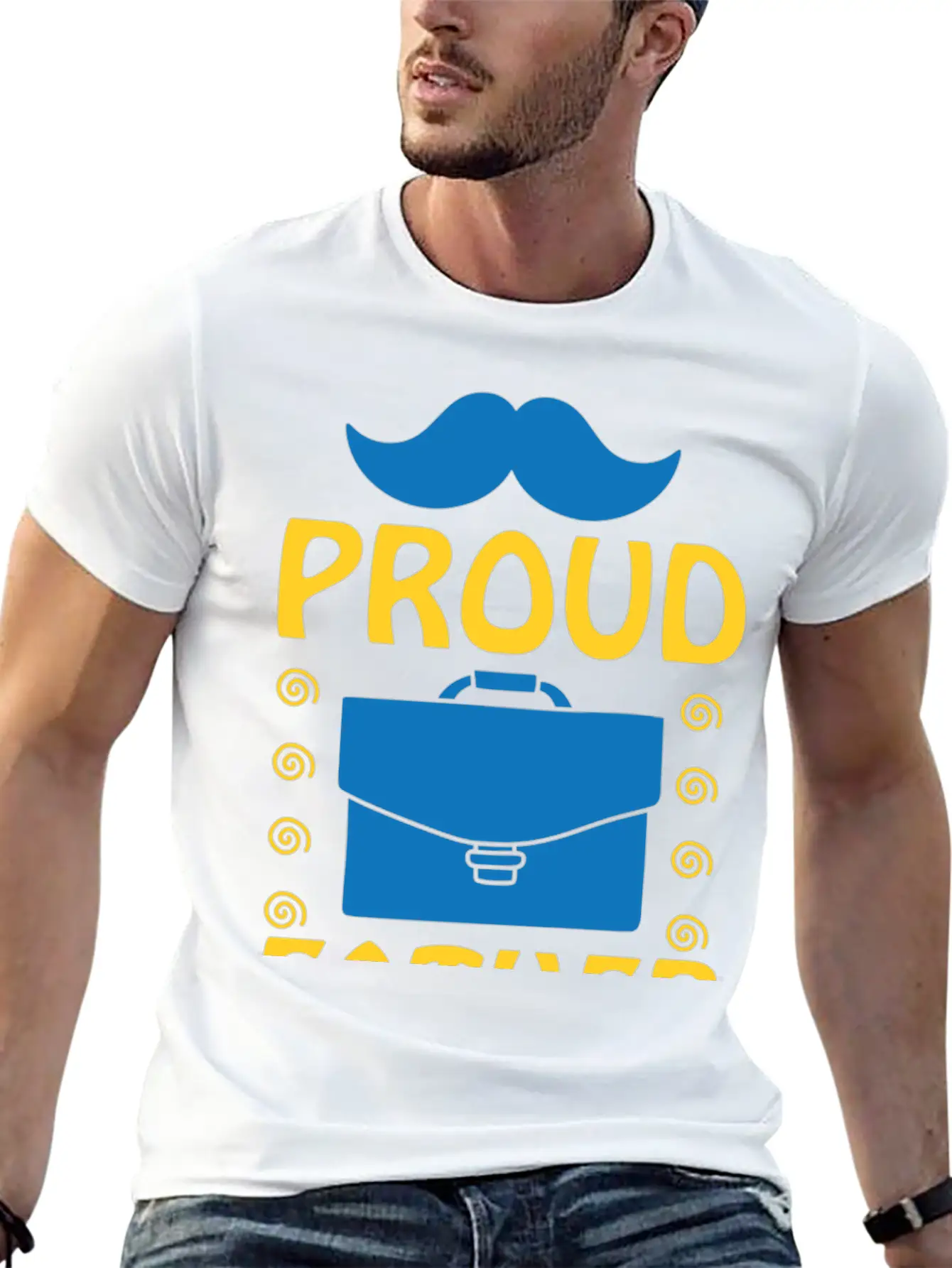 Proud Father 01 Lightweight Cotton T-Shirt – Daily Comfort Graphic Shirt