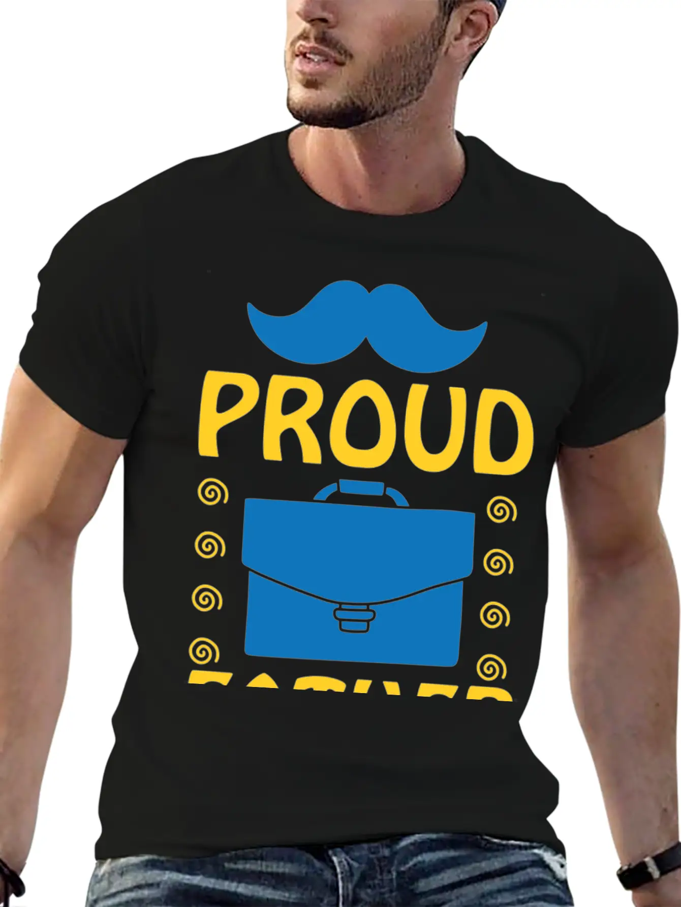 Proud Father 01 Lightweight Cotton T-Shirt – Daily Comfort Graphic Shirt