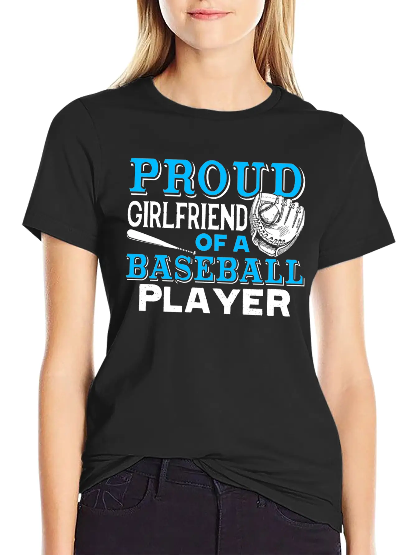 Proud Girlfriend Of Baseball Player Shirt Unisex Casual T-Shirt – Clean Design For Daily Comfort