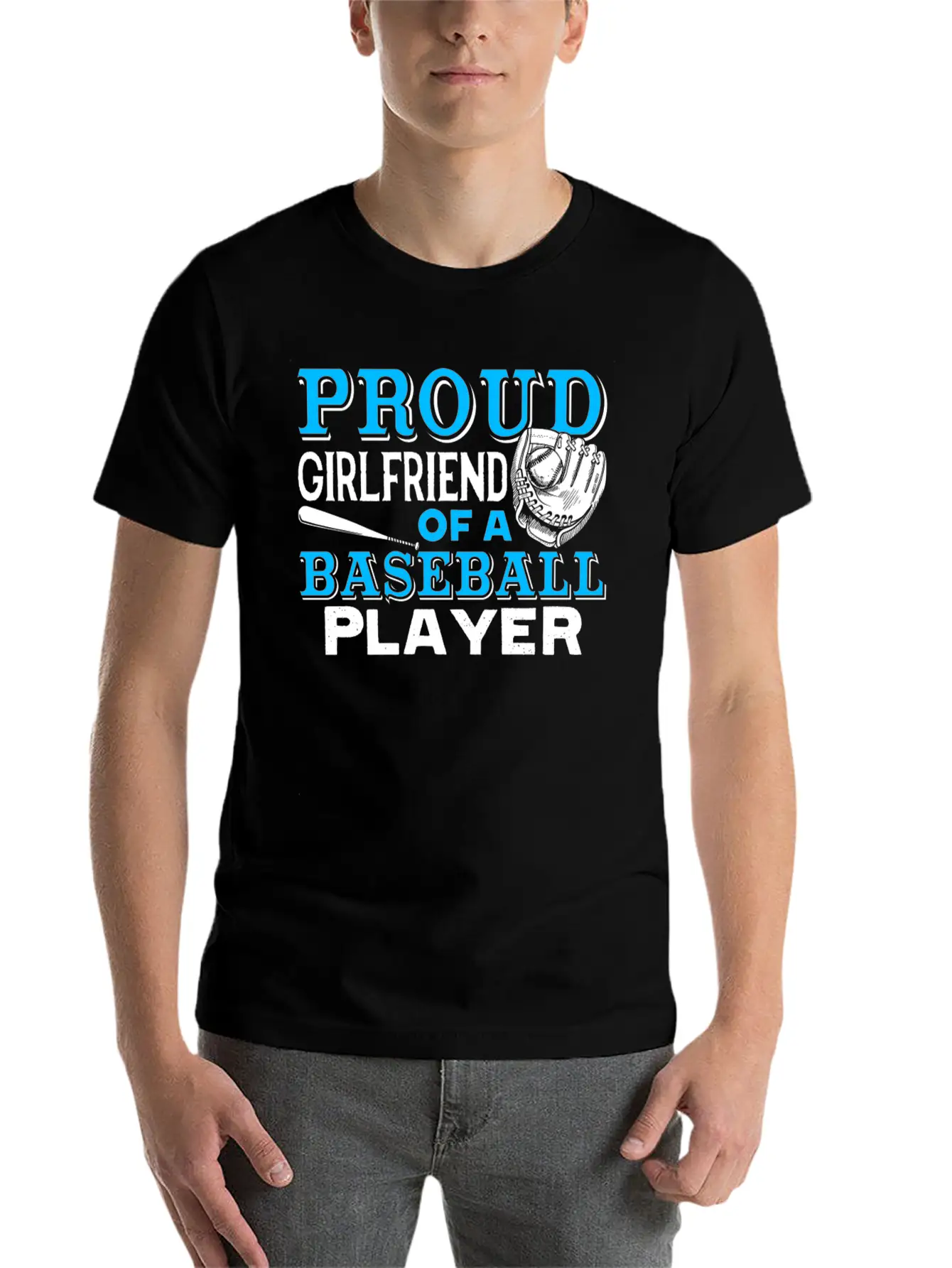 Proud Girlfriend Of Baseball Player Shirt Unisex Casual T-Shirt – Clean Design For Daily Comfort