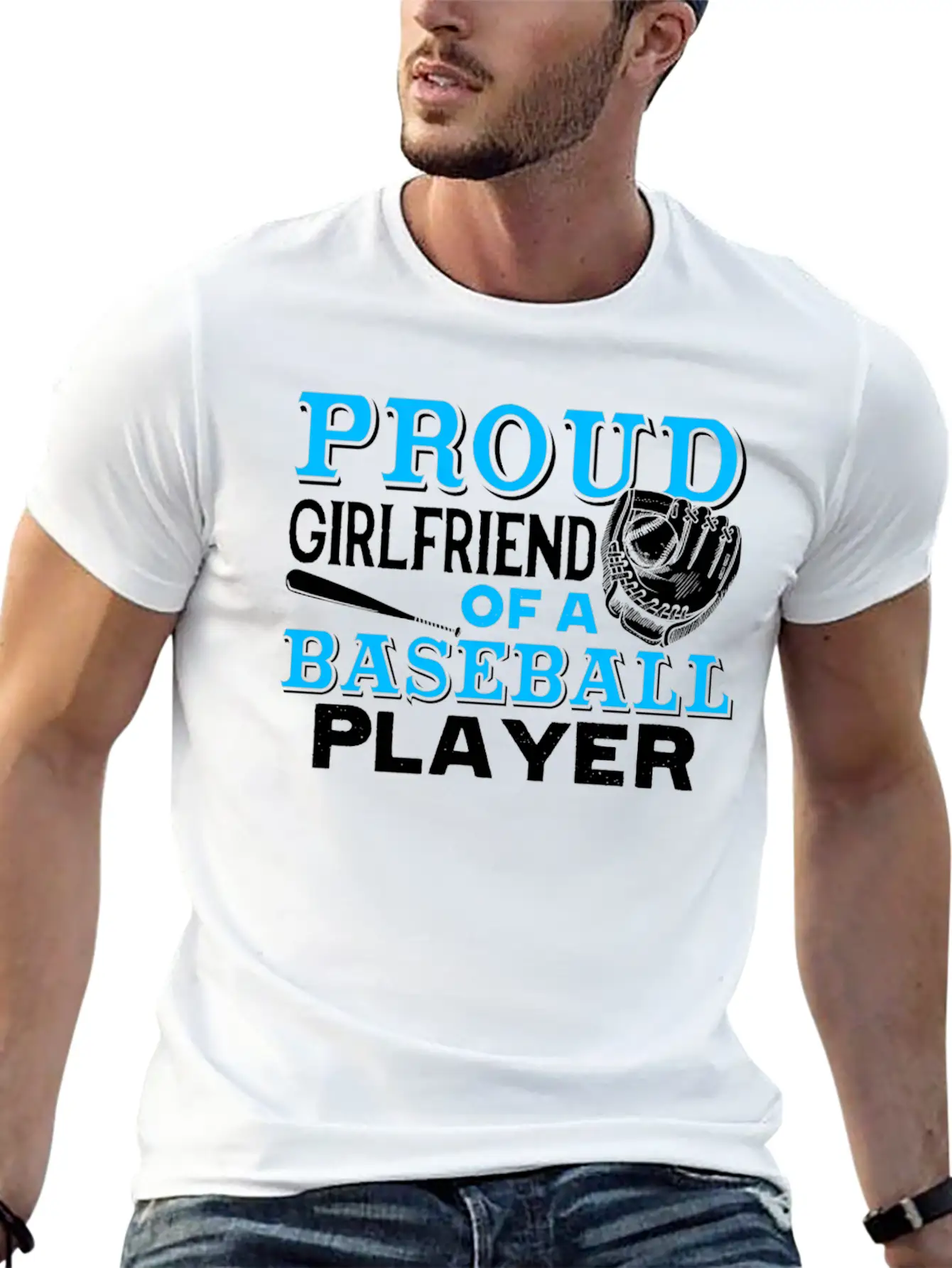 Proud Girlfriend Of Baseball Player Shirt Unisex Casual T-Shirt – Clean Design For Daily Comfort