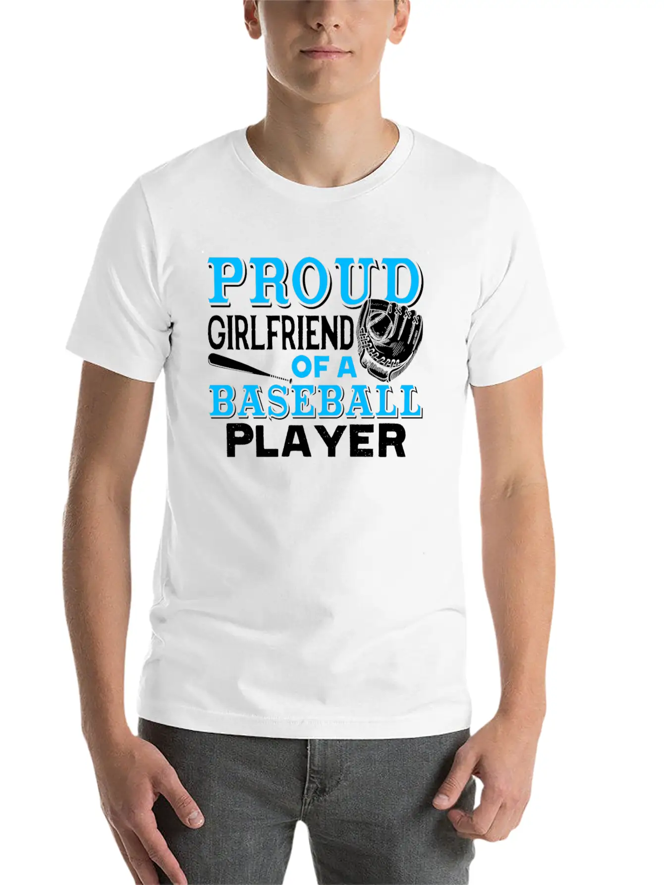 Proud Girlfriend Of Baseball Player Shirt Unisex Casual T-Shirt – Clean Design For Daily Comfort
