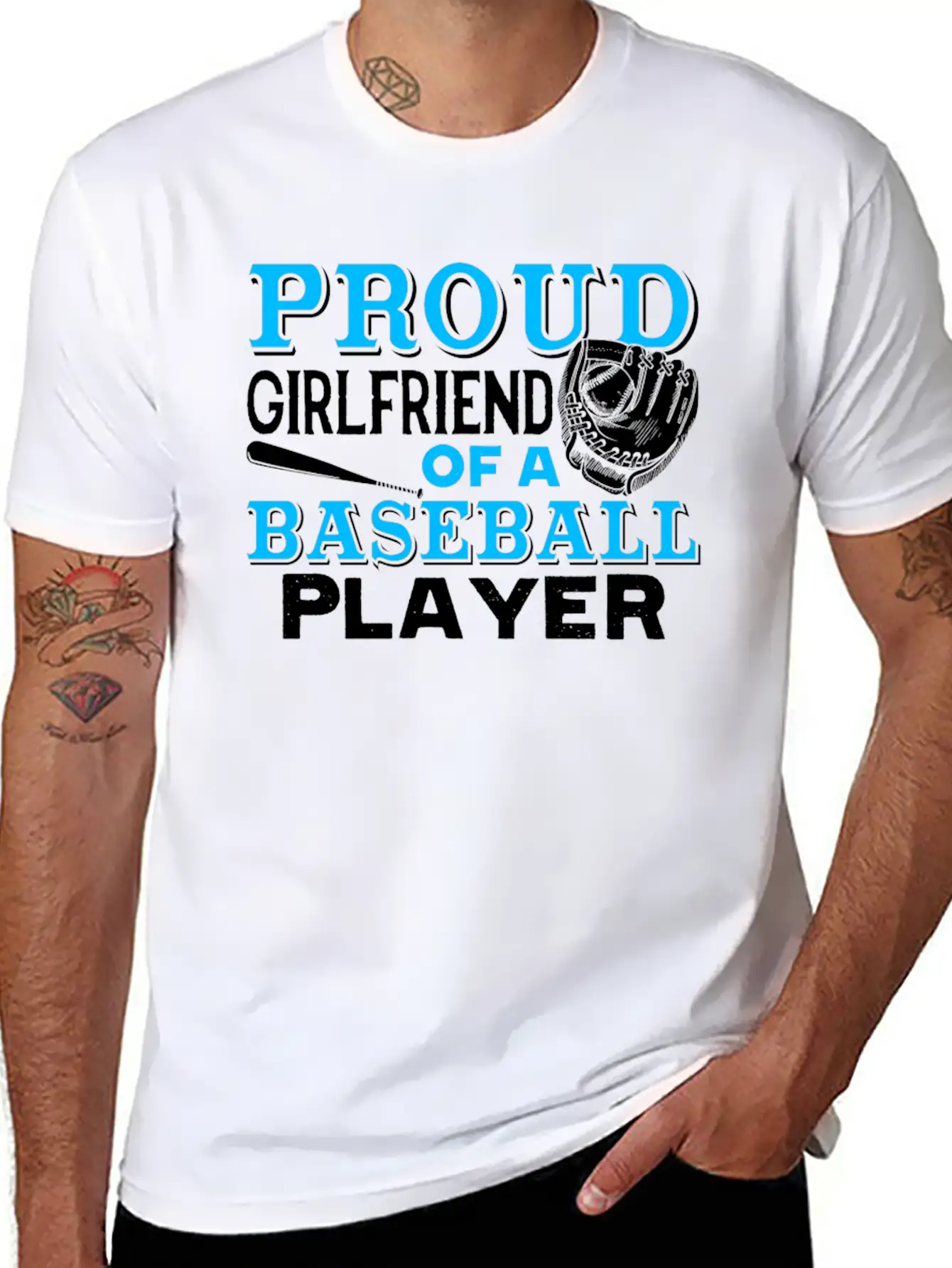 Proud Girlfriend Of Baseball Player Shirt Unisex Casual T-Shirt – Clean Design For Daily Comfort