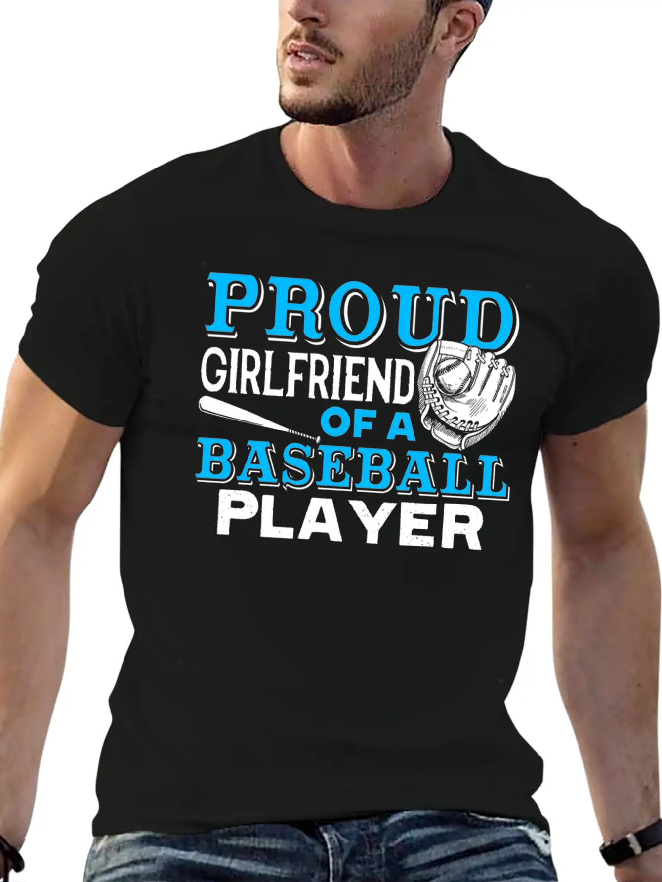 Proud Girlfriend Of Baseball Player Shirt Unisex Casual T-Shirt – Clean Design For Daily Comfort