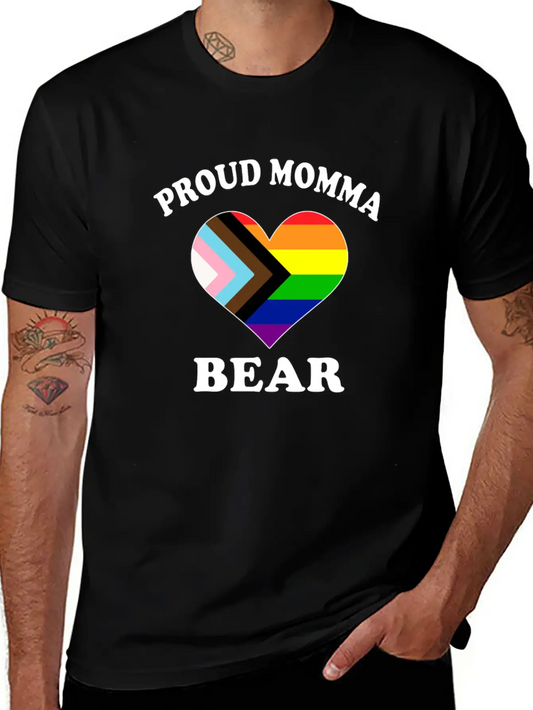 Proud Momma Bear Trans LGTBQ Pride Black Month Modern Fit Casual T-Shirt – Clean And Versatile Design