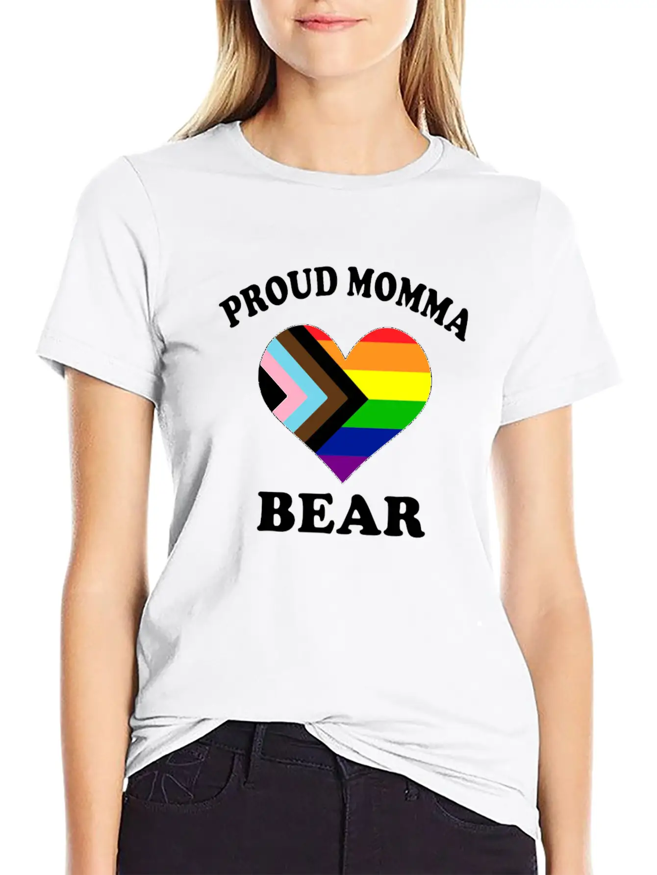 Proud Momma Bear Trans LGTBQ Pride Black Month Modern Fit Casual T-Shirt – Clean And Versatile Design