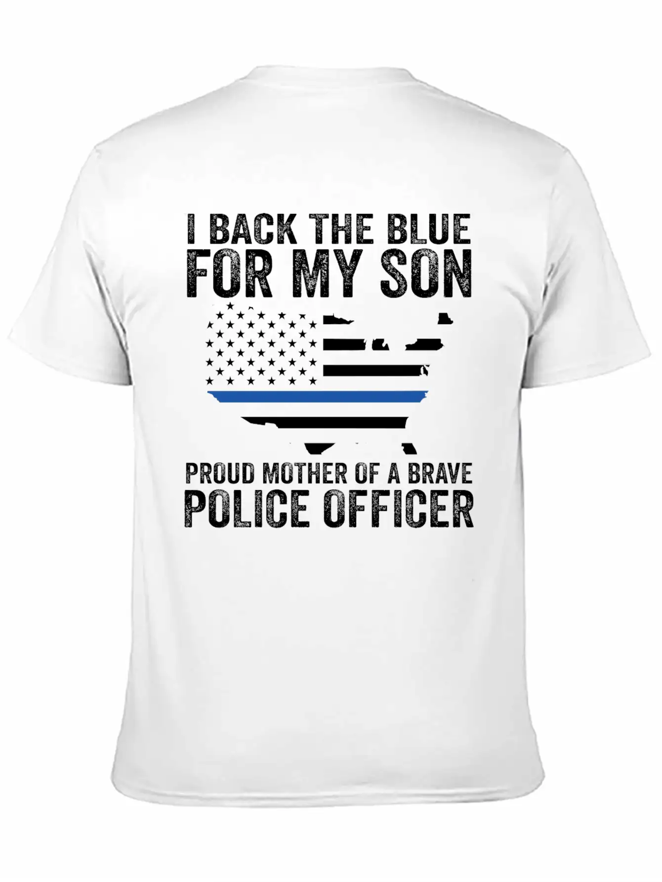 Proud Mother Of A Brave Police Officer Shirts! Lightweight Cotton T-Shirt – Daily Comfort Graphic Shirt