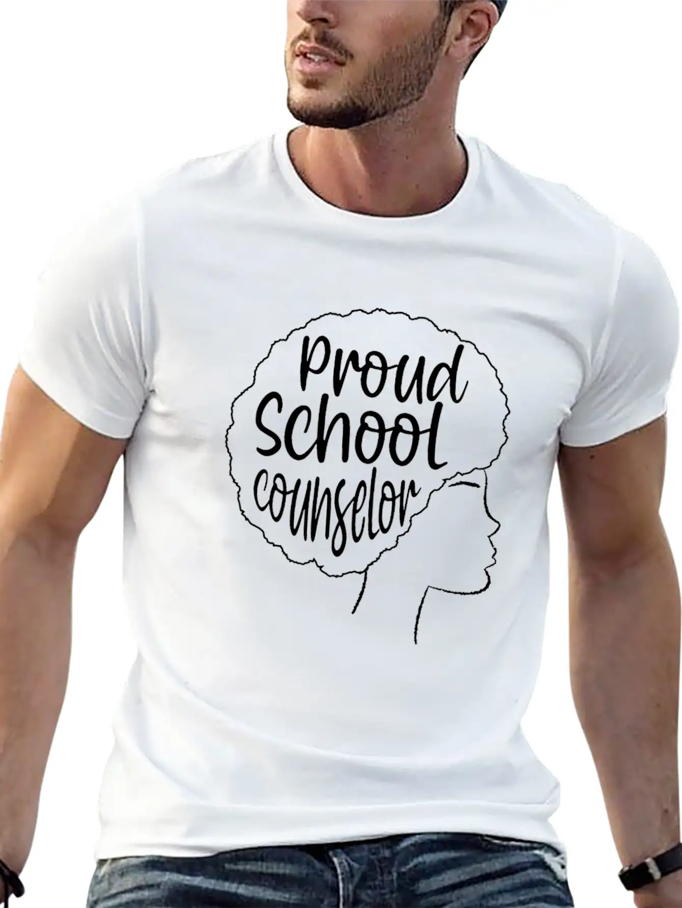 Proud School Counselor African American Education Lightweight Cotton T-Shirt – Daily Comfort Graphic Shirt