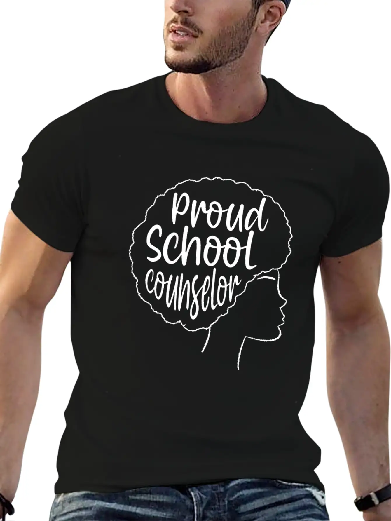 Proud School Counselor African American Education Lightweight Cotton T-Shirt – Daily Comfort Graphic Shirt