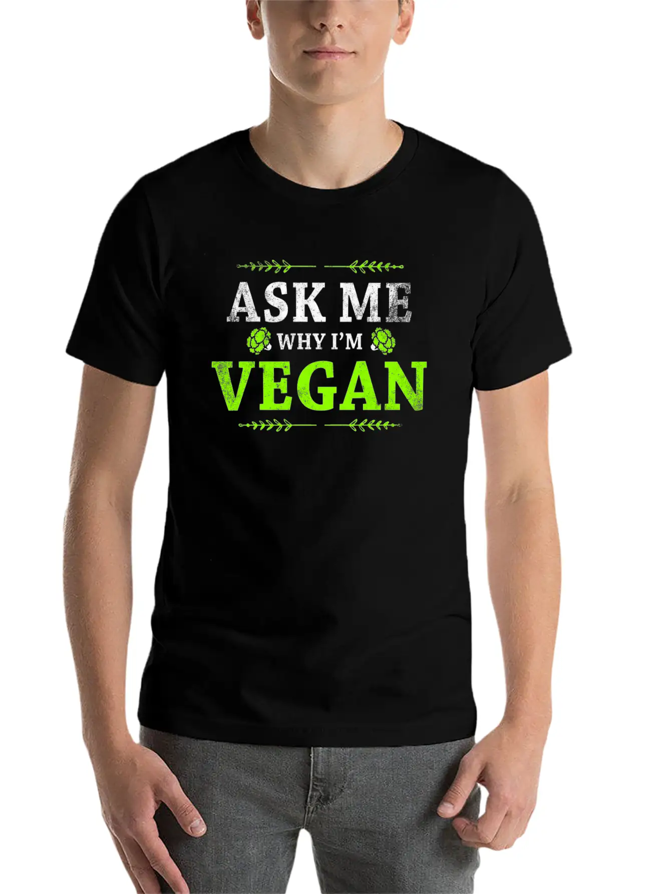 Proud Vegetarian Vegan Vegan Lightweight Cotton T-Shirt – Daily Comfort Graphic Shirt