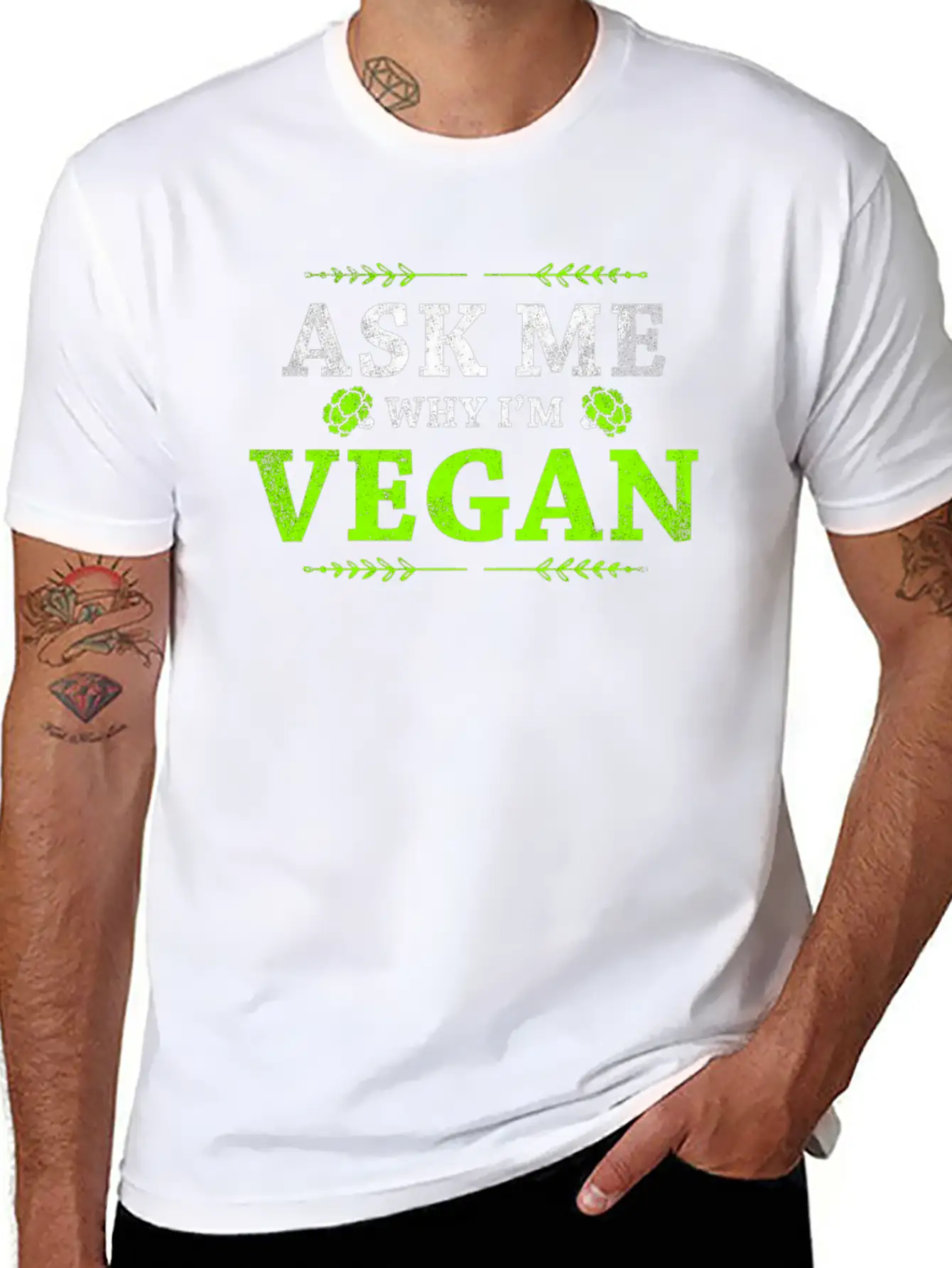 Proud Vegetarian Vegan Vegan Lightweight Cotton T-Shirt – Daily Comfort Graphic Shirt