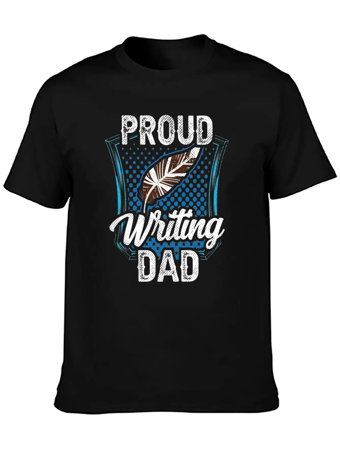 Proud Writing Dad Author Writer Write Job Classic Fit Graphic Tee For Daily Comfort – Unisex Cotton Shirt
