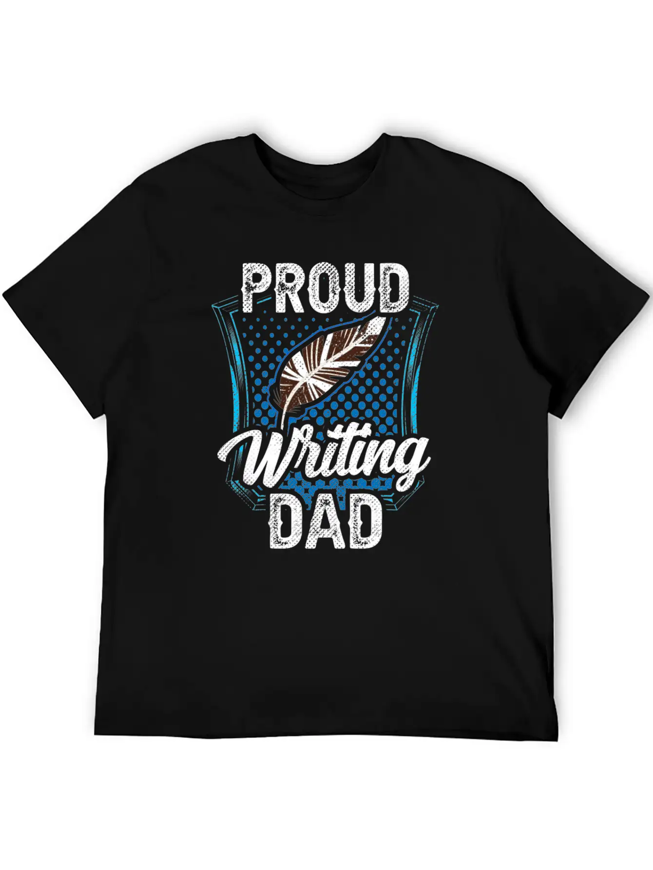 Proud Writing Dad Author Writer Write Job Classic Fit Graphic Tee For Daily Comfort – Unisex Cotton Shirt