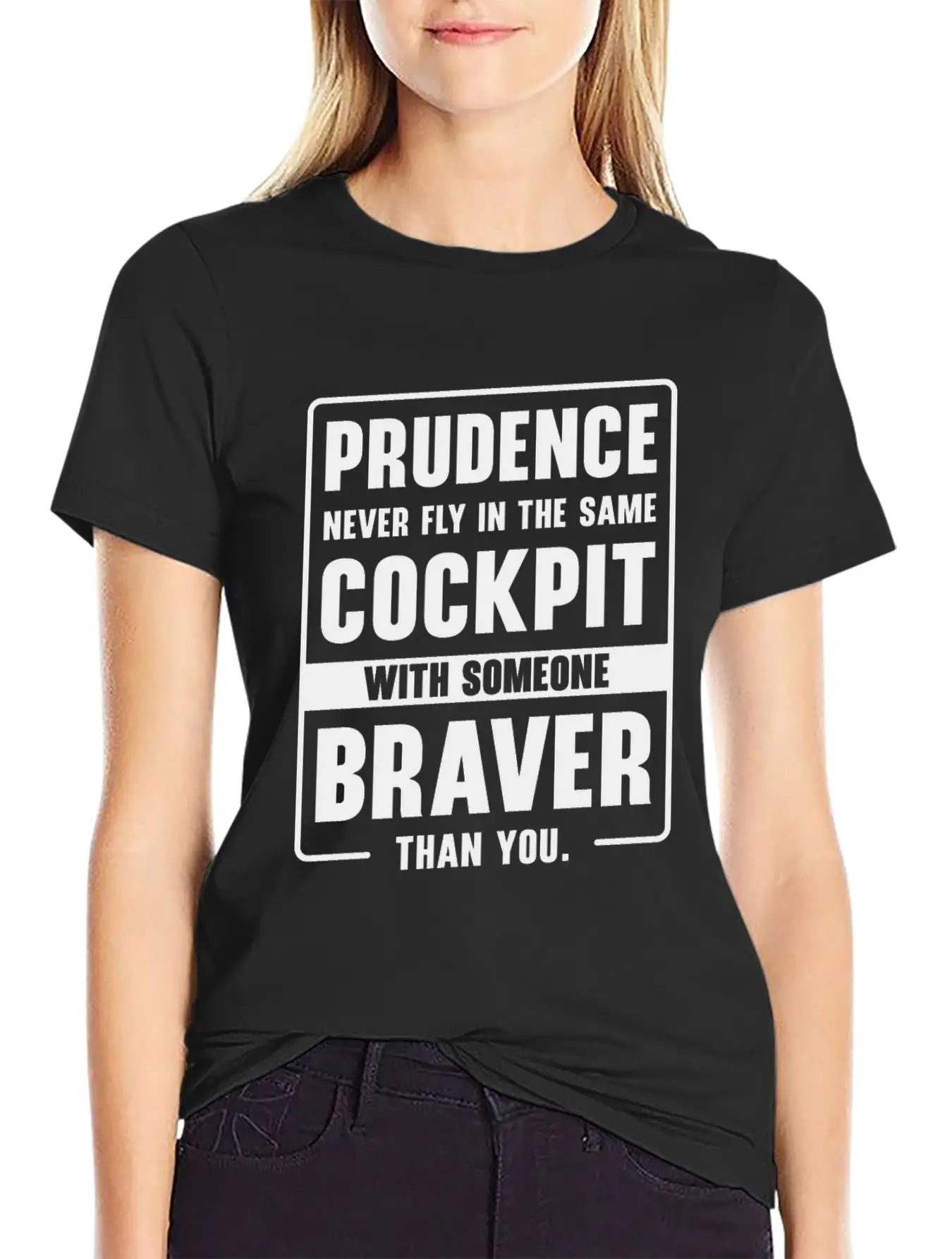 Prudence Wisdom Quotes Pilot Philosophy Lightweight Cotton T-Shirt – Daily Comfort Graphic Shirt