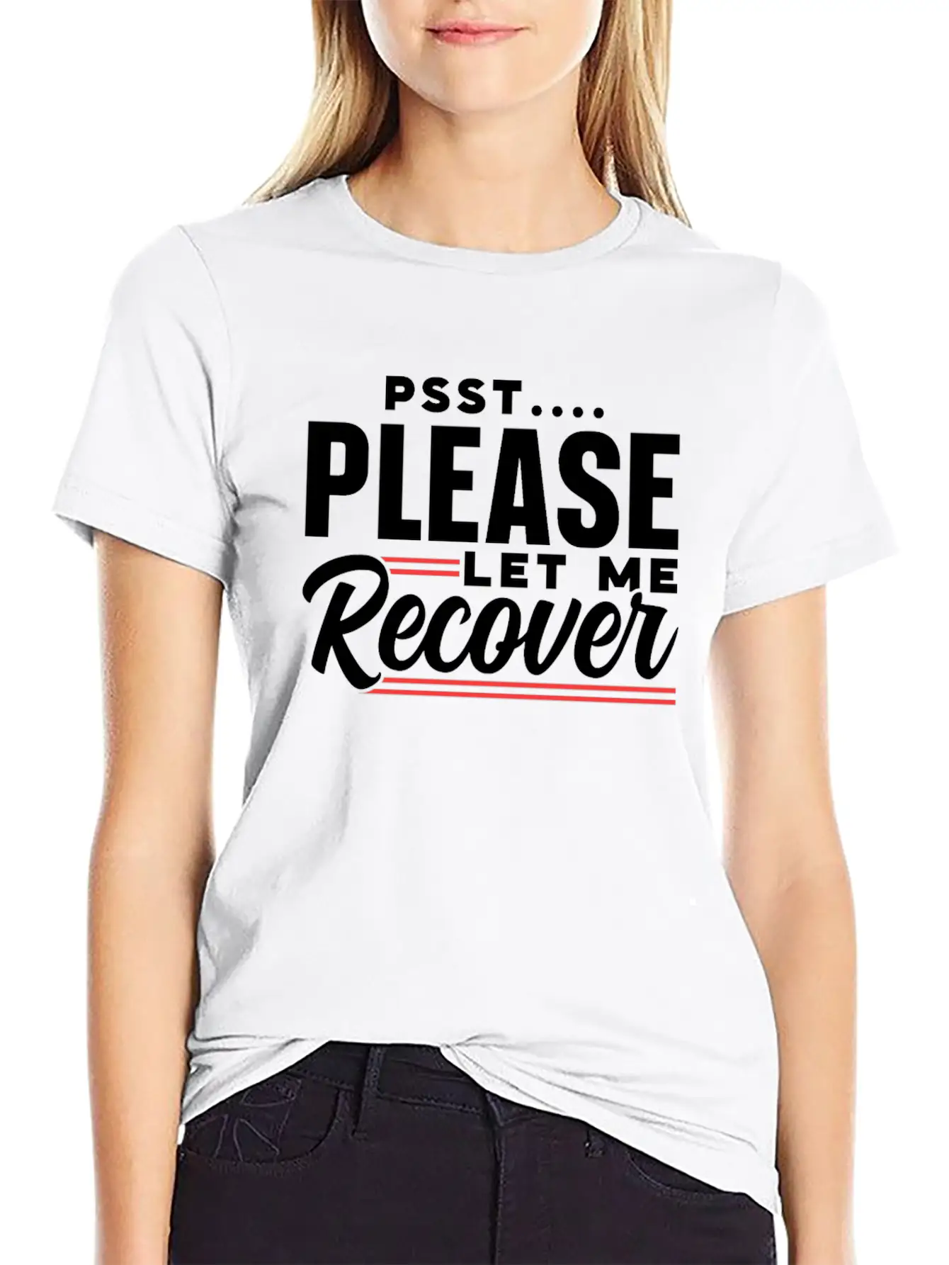 Psst Please Let Me Recover Survivor Recovery Modern Fit Casual T-Shirt – Clean And Versatile Design