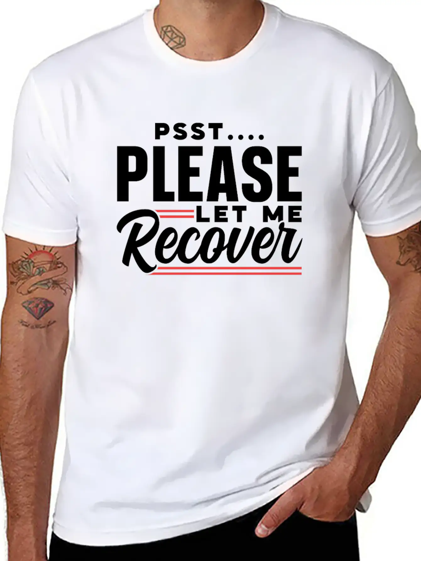 Psst Please Let Me Recover Survivor Recovery Modern Fit Casual T-Shirt – Clean And Versatile Design