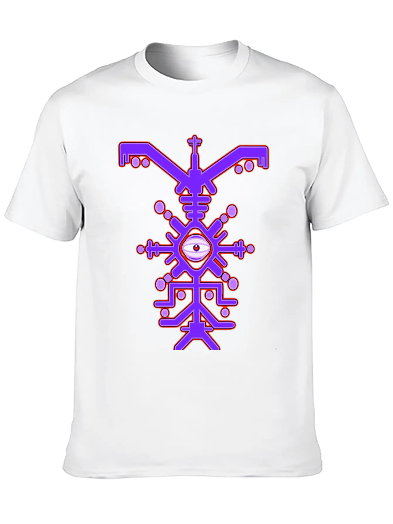 Psychedelic Cyclone Purple Unisex Casual T-Shirt – Clean Design For Daily Comfort