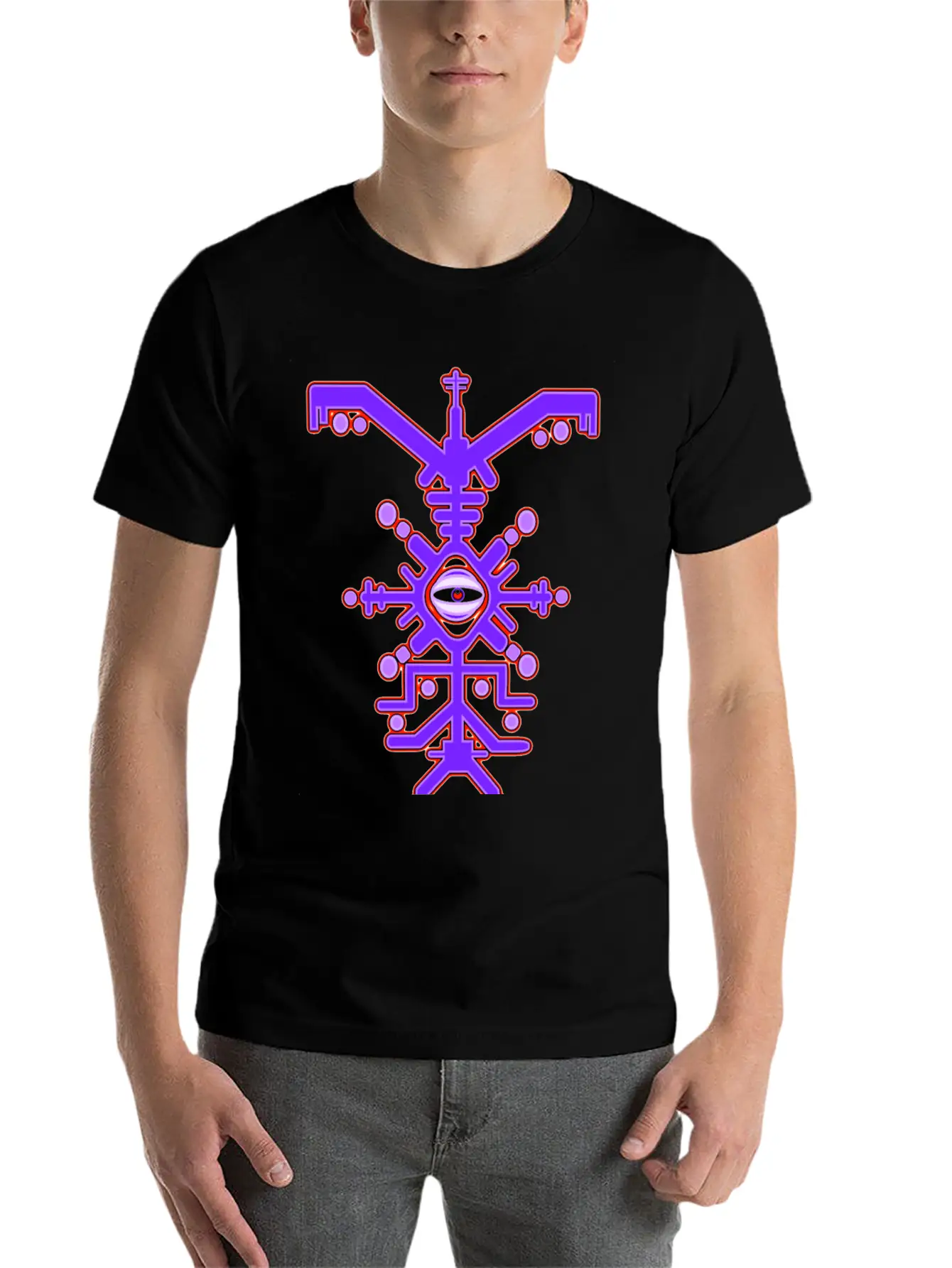 Psychedelic Cyclone Purple Unisex Casual T-Shirt – Clean Design For Daily Comfort