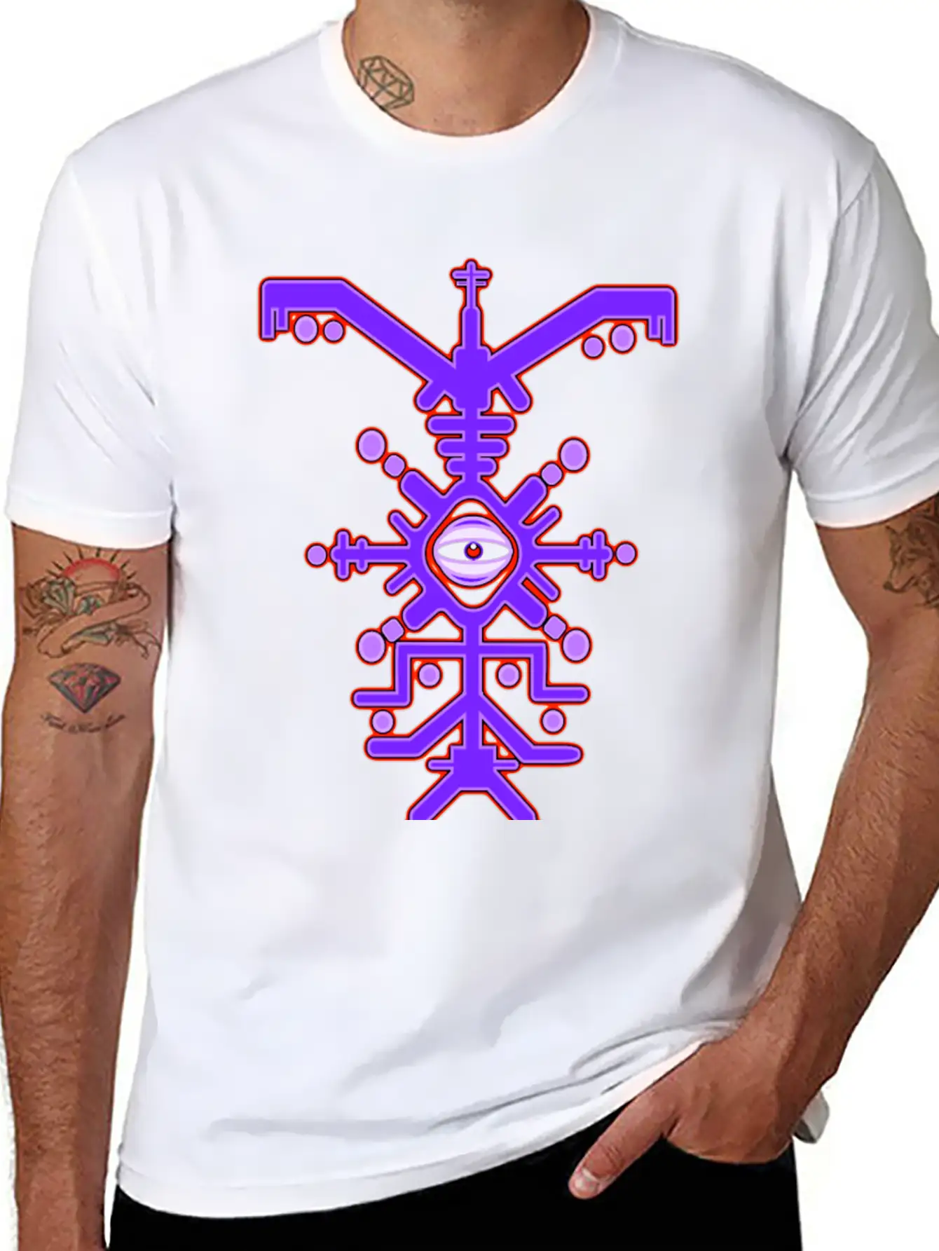 Psychedelic Cyclone Purple Unisex Casual T-Shirt – Clean Design For Daily Comfort