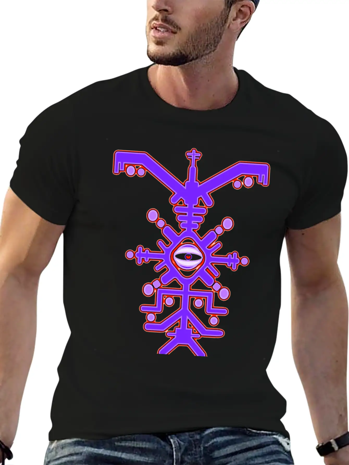 Psychedelic Cyclone Purple Unisex Casual T-Shirt – Clean Design For Daily Comfort