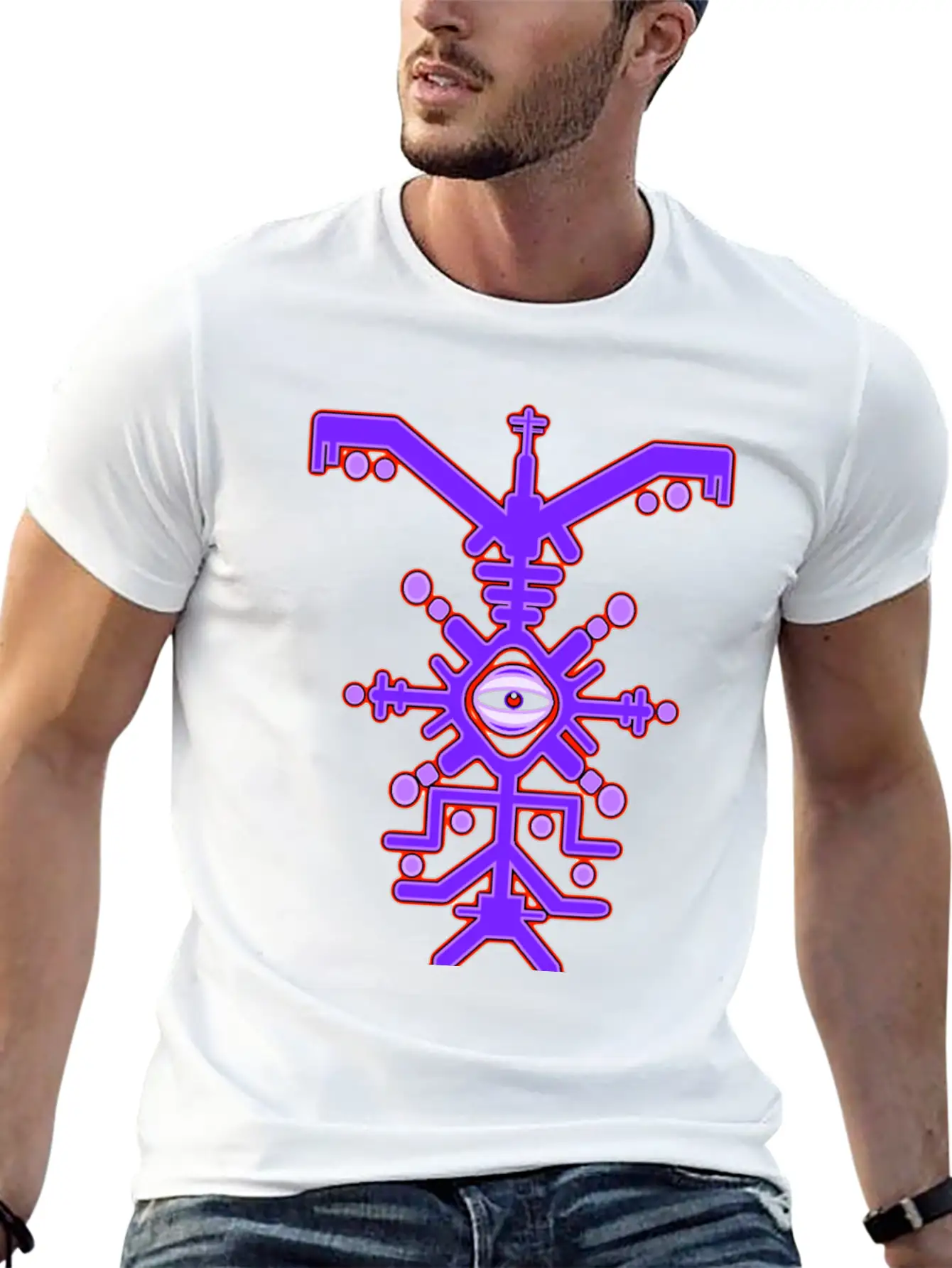Psychedelic Cyclone Purple Unisex Casual T-Shirt – Clean Design For Daily Comfort