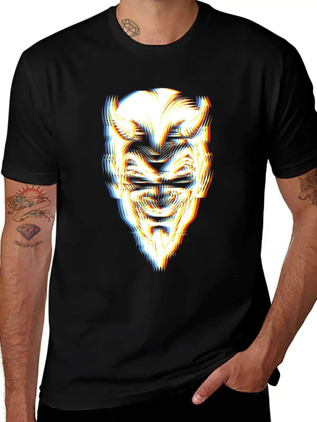 Psychedelic Devil Gift Idea For Satan Lucifer Unisex Casual T-Shirt – Clean Design For Daily Comfort