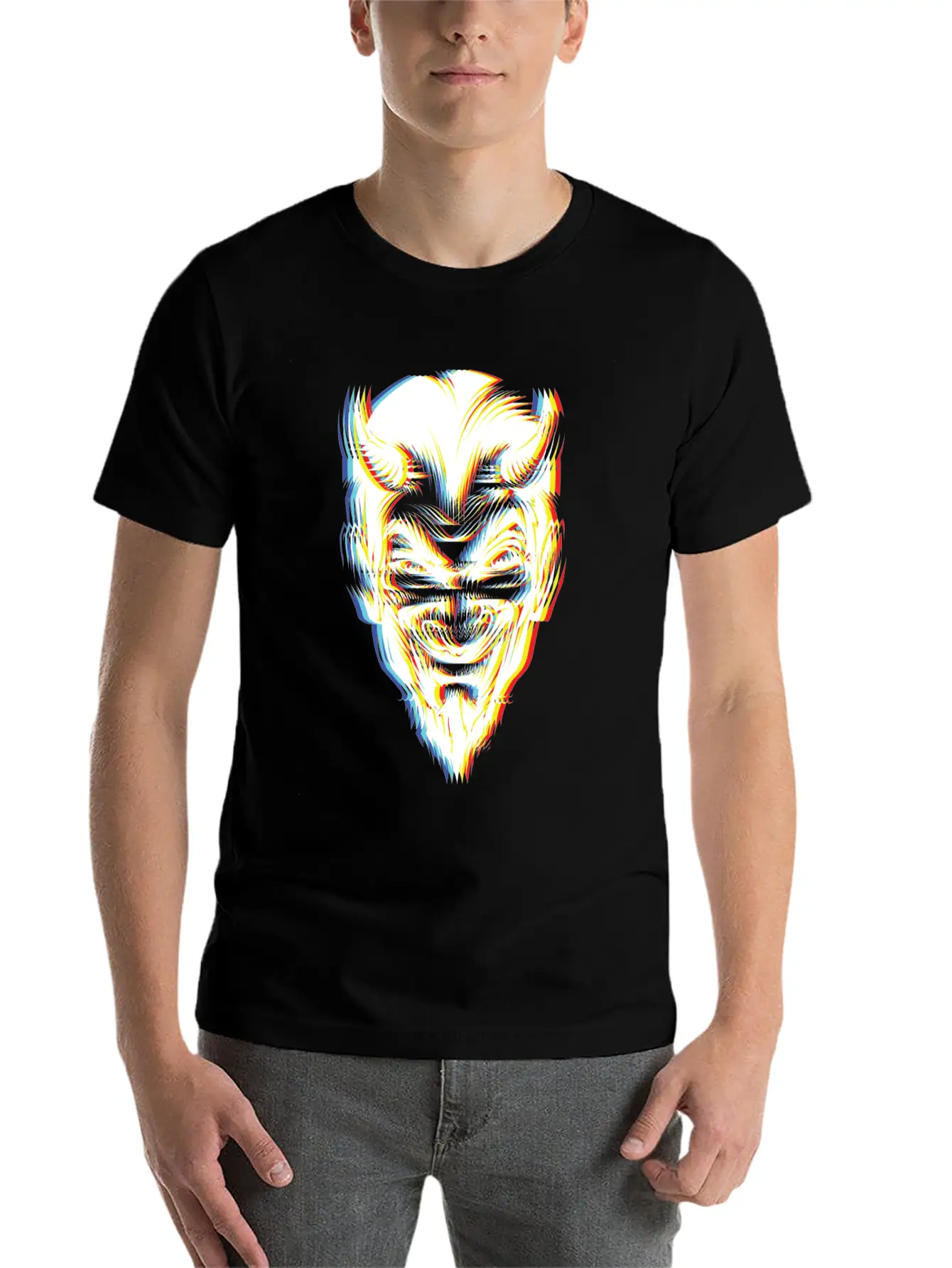 Psychedelic Devil Gift Idea For Satan Lucifer Unisex Casual T-Shirt – Clean Design For Daily Comfort