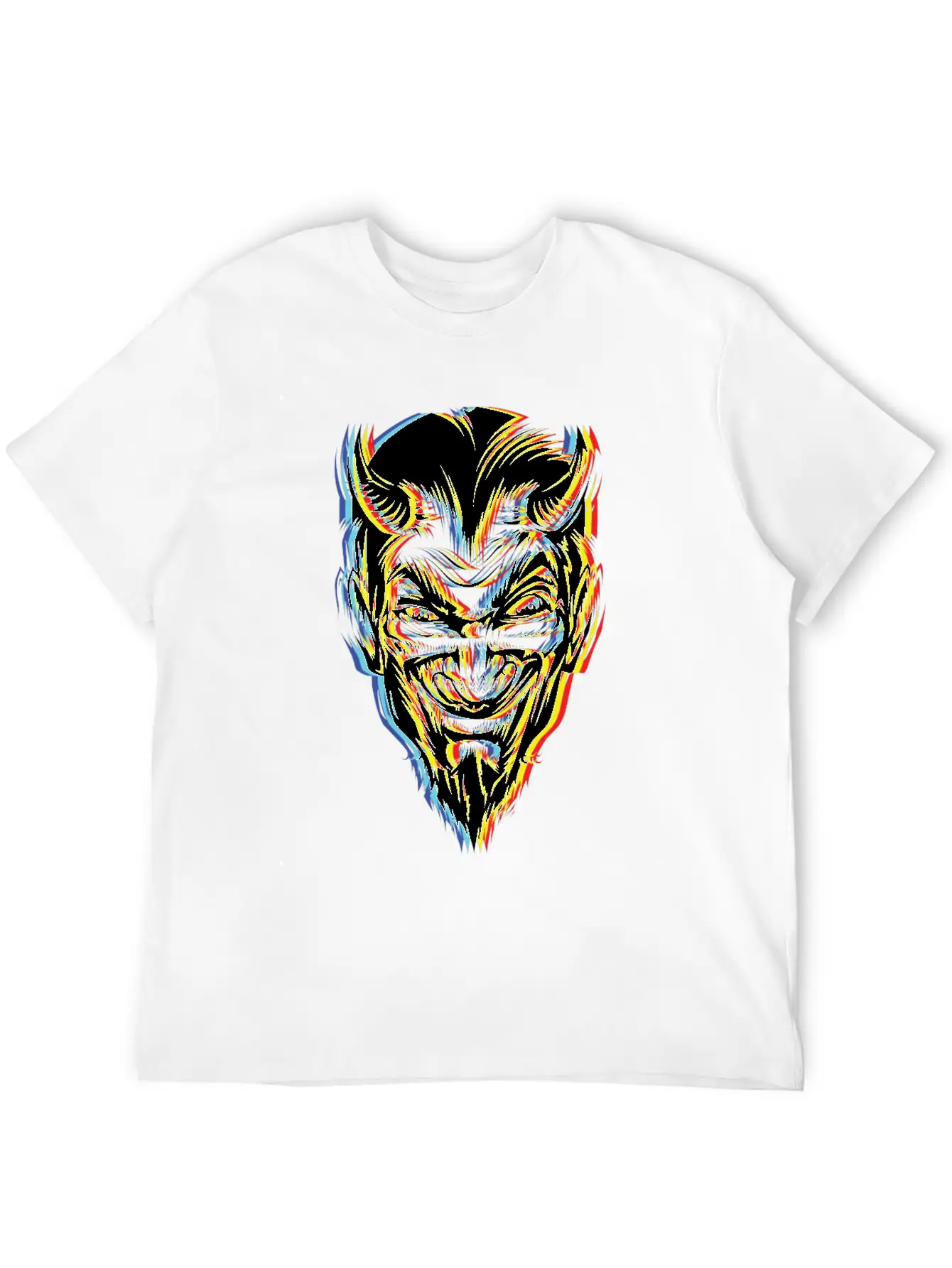 Psychedelic Devil Gift Idea For Satan Lucifer Unisex Casual T-Shirt – Clean Design For Daily Comfort