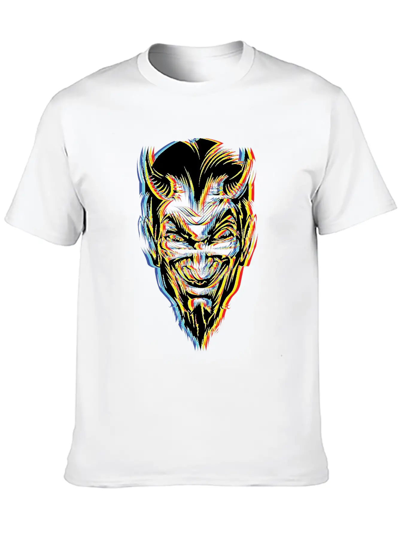 Psychedelic Devil Gift Idea For Satan Lucifer Unisex Casual T-Shirt – Clean Design For Daily Comfort