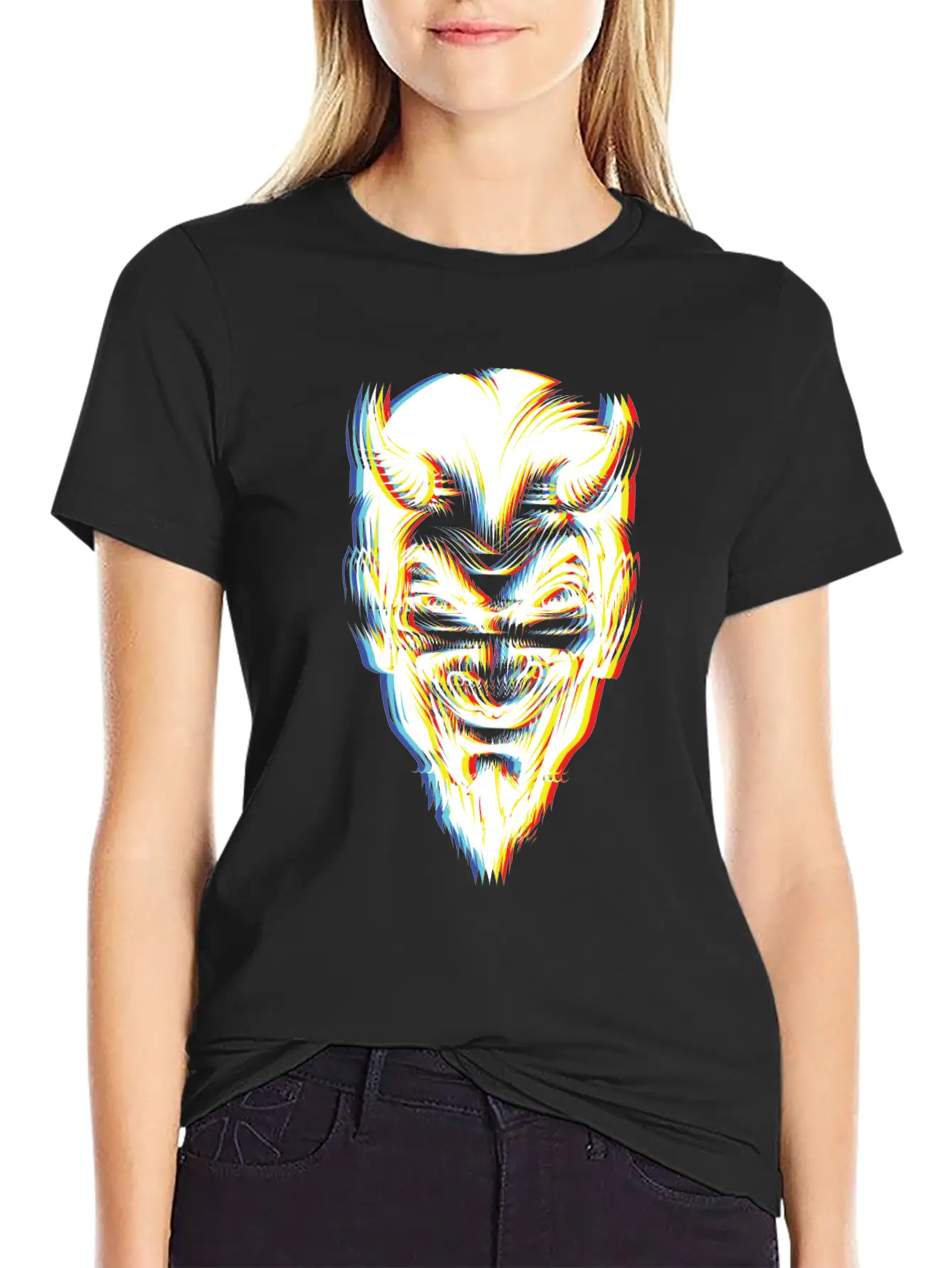 Psychedelic Devil Gift Idea For Satan Lucifer Unisex Casual T-Shirt – Clean Design For Daily Comfort