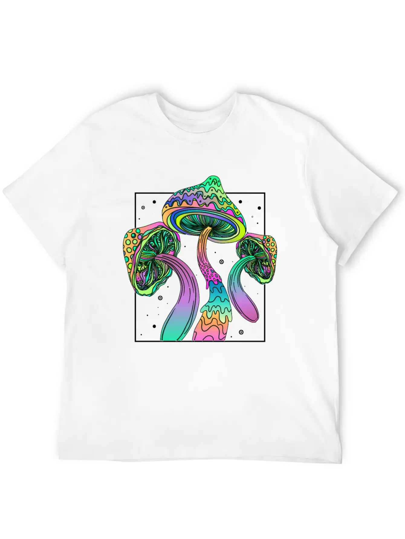 Psychedelic Fungi Festival Edm Musik Modern Fit Casual T-Shirt – Clean And Versatile Design