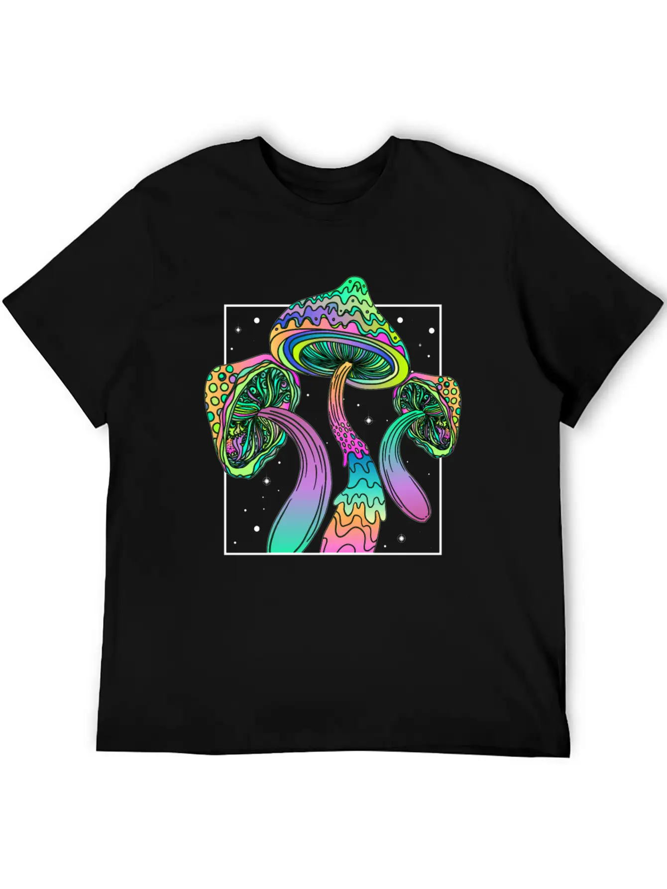 Psychedelic Fungi Festival Edm Musik Modern Fit Casual T-Shirt – Clean And Versatile Design