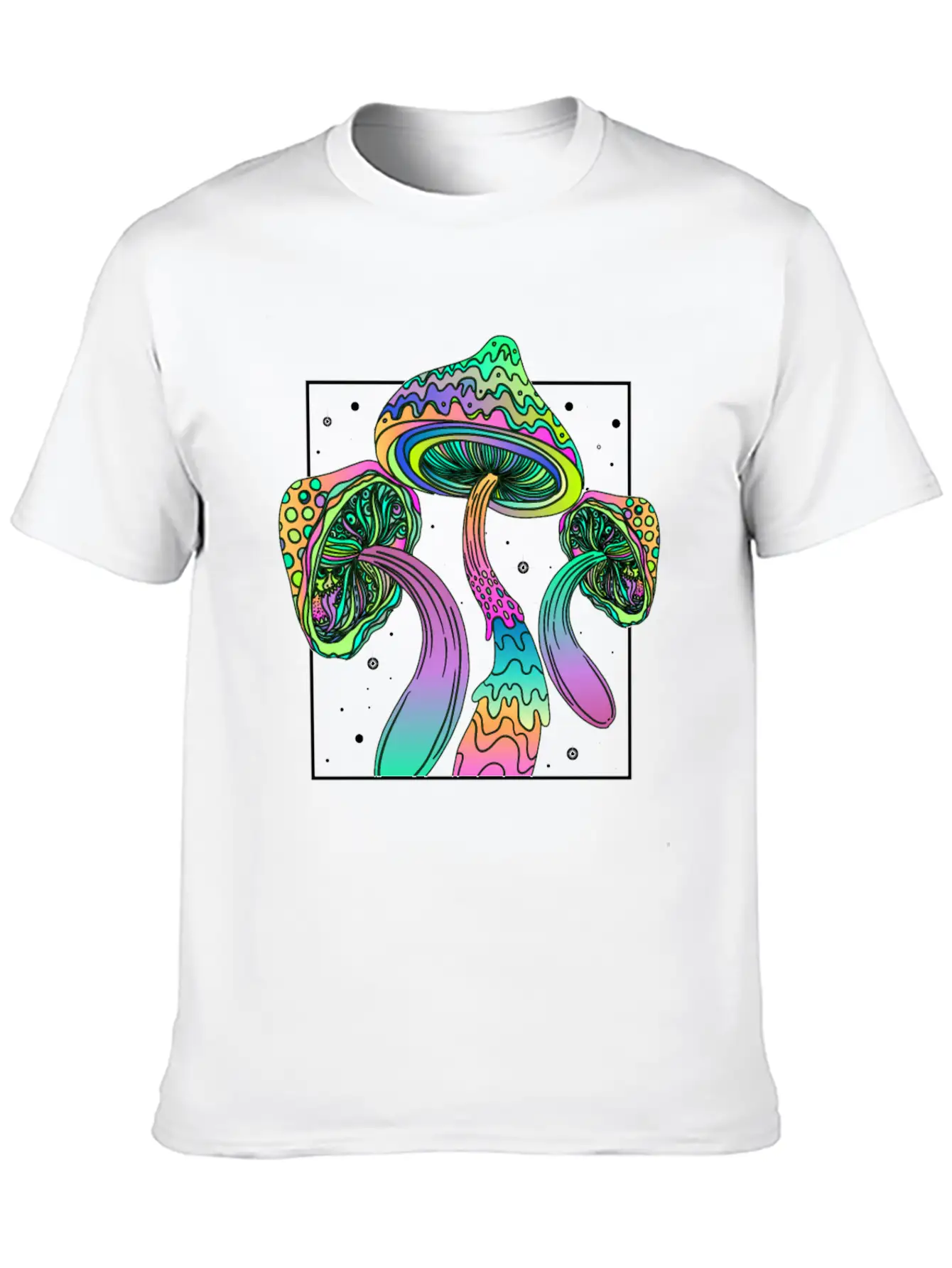 Psychedelic Fungi Festival Edm Musik Modern Fit Casual T-Shirt – Clean And Versatile Design