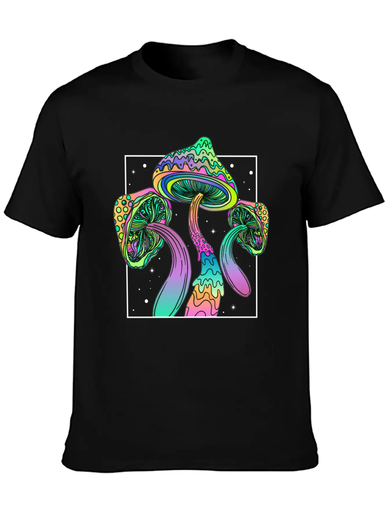 Psychedelic Fungi Festival Edm Musik Modern Fit Casual T-Shirt – Clean And Versatile Design