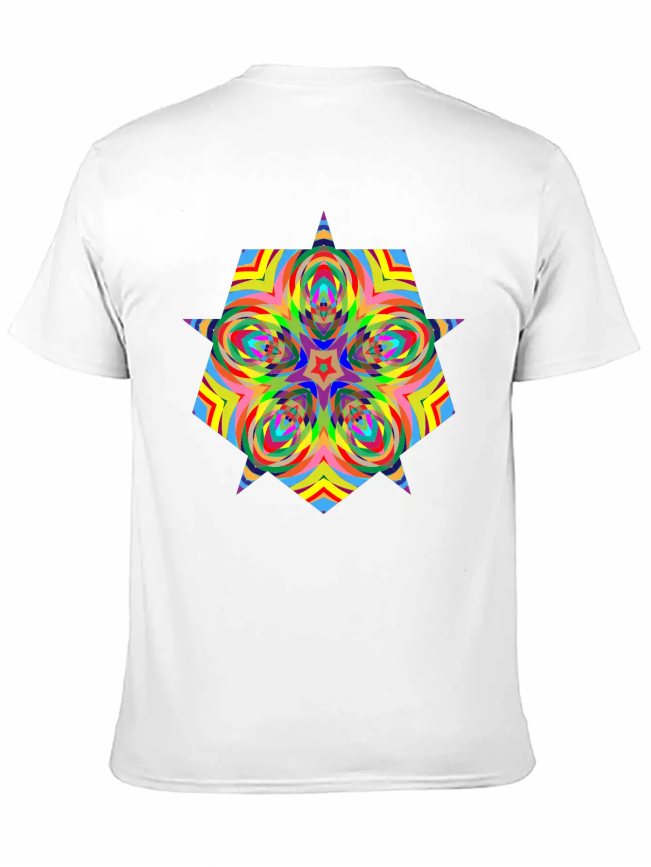 Psychedelic Stars Logo Basic Graphic T-Shirt – Daily Comfort In Soft Cotton