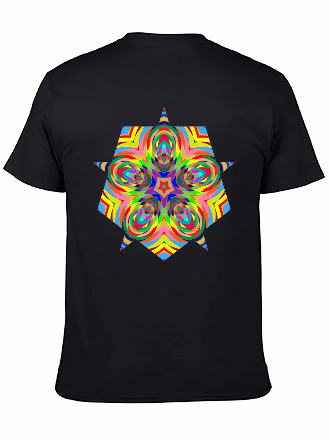 Psychedelic Stars Logo Basic Graphic T-Shirt – Daily Comfort In Soft Cotton