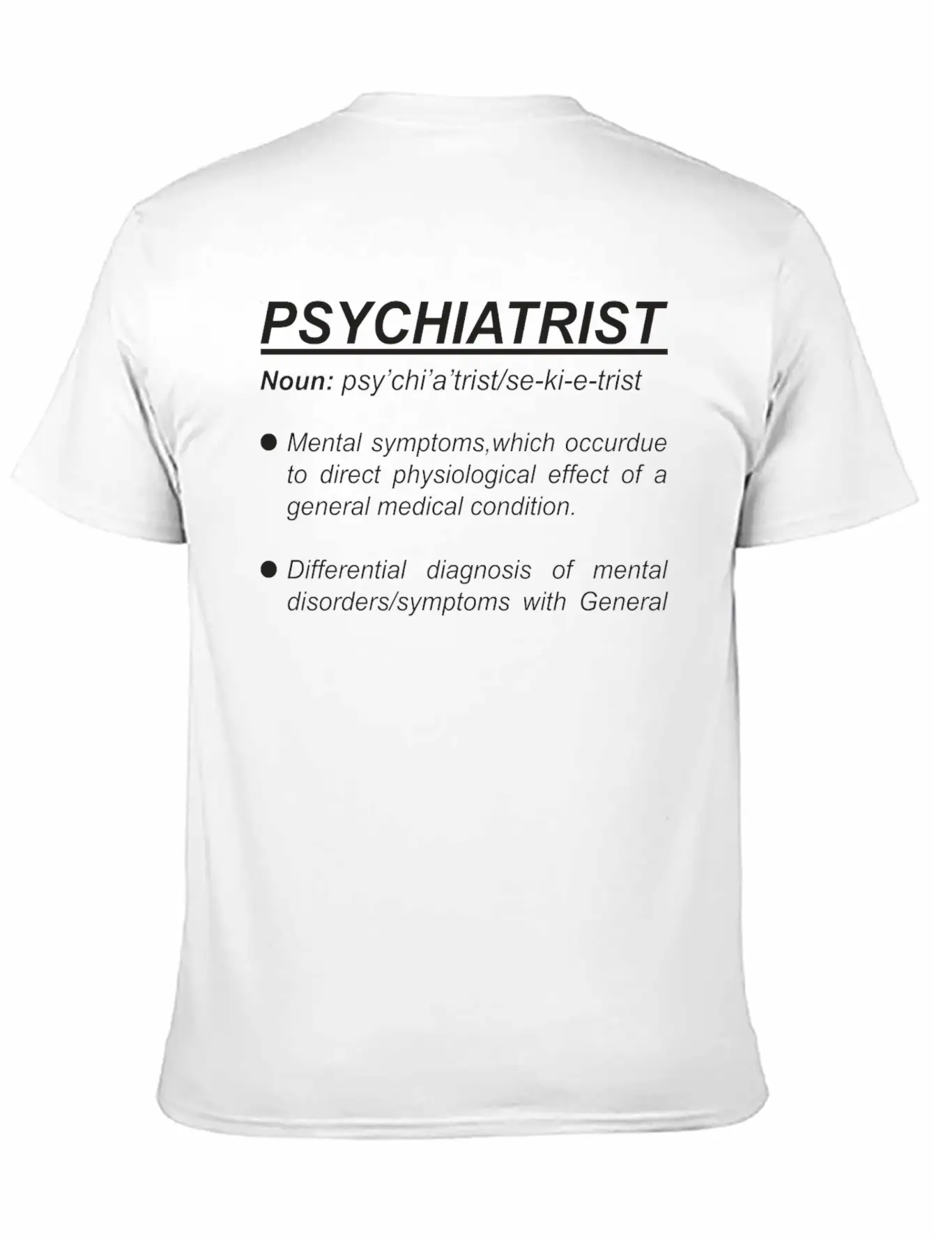 Psychiatrist Noun Classic Fit Graphic Tee For Daily Comfort – Unisex Cotton Shirt