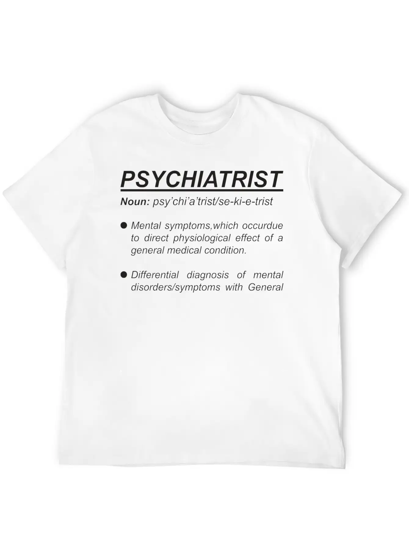 Psychiatrist Noun Classic Fit Graphic Tee For Daily Comfort – Unisex Cotton Shirt