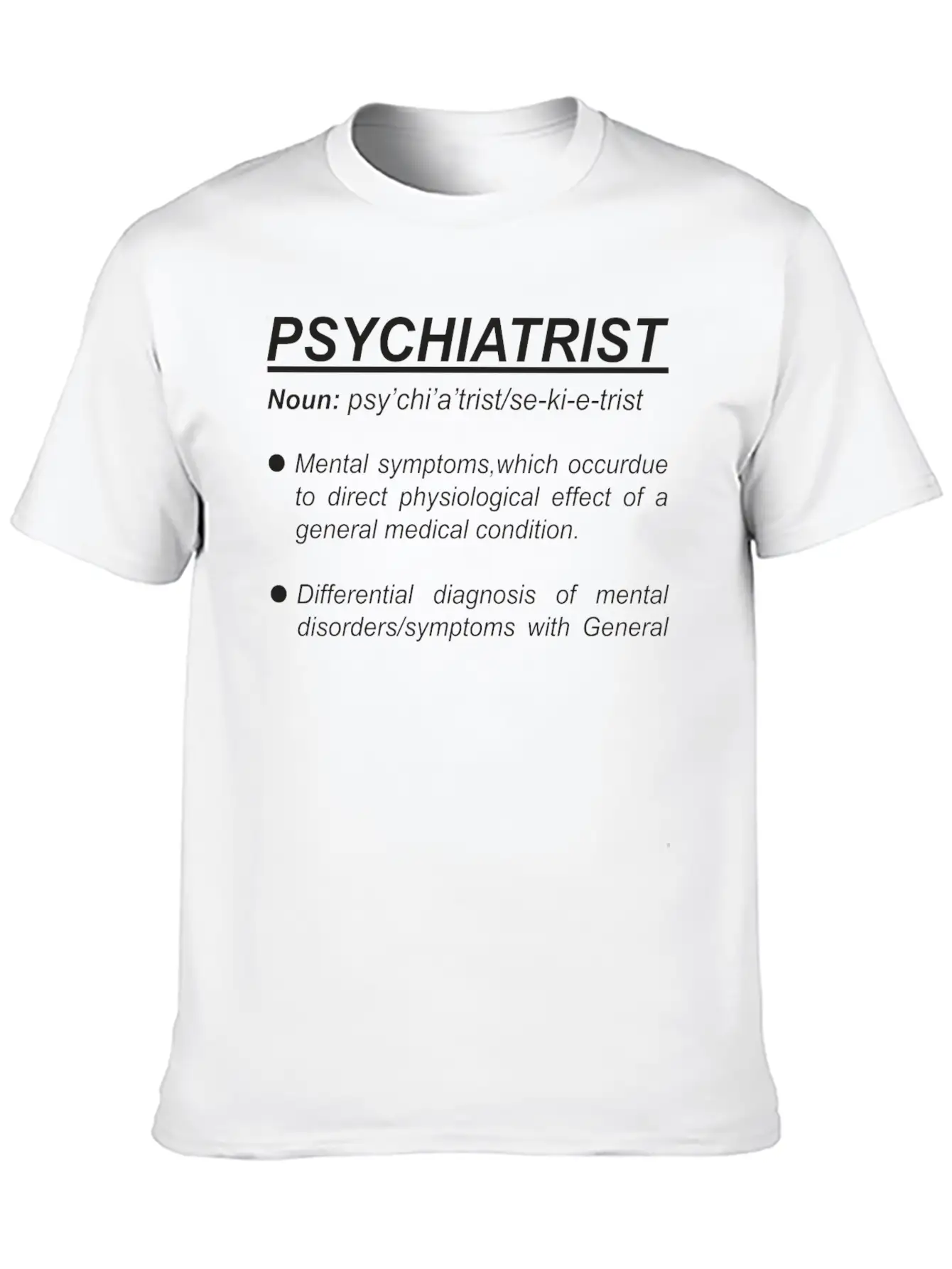 Psychiatrist Noun Classic Fit Graphic Tee For Daily Comfort – Unisex Cotton Shirt