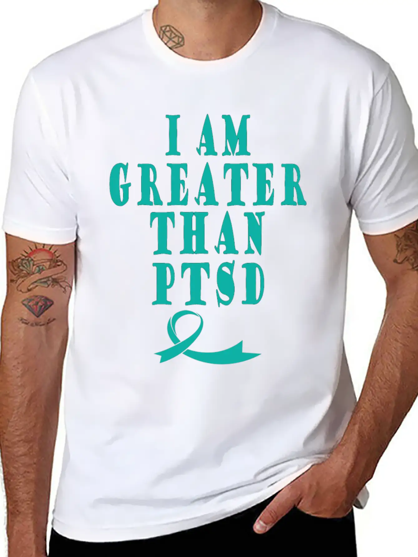 PTSD Awareness Lightweight Cotton T-Shirt – Daily Comfort Graphic Shirt