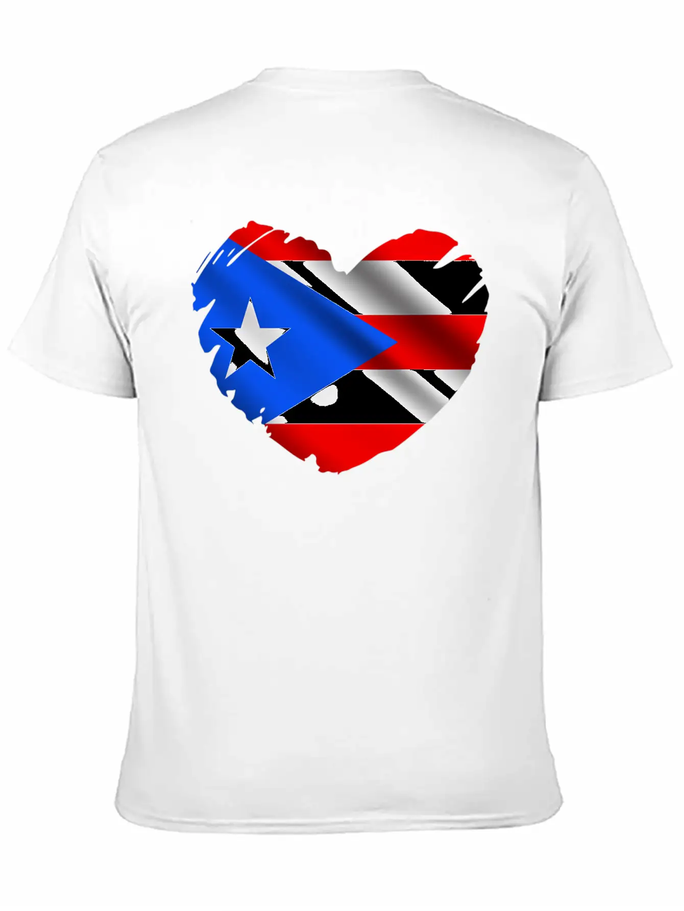 Puerto Rico Flag On Shape Of He Puerto Ricans Relaxed Everyday Tee – Lightweight And Durable Cotton